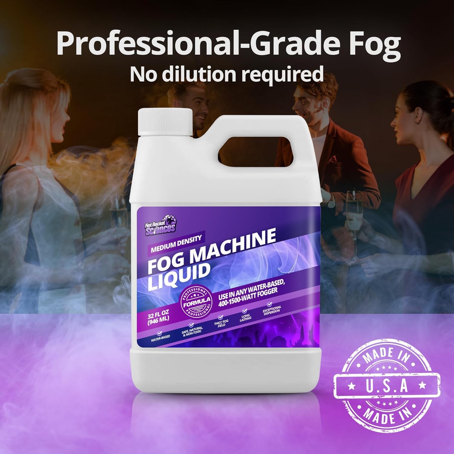 32oz Fog Machine Liquid Smoke - Medium Density Machine, 32 oz (1 Quart)