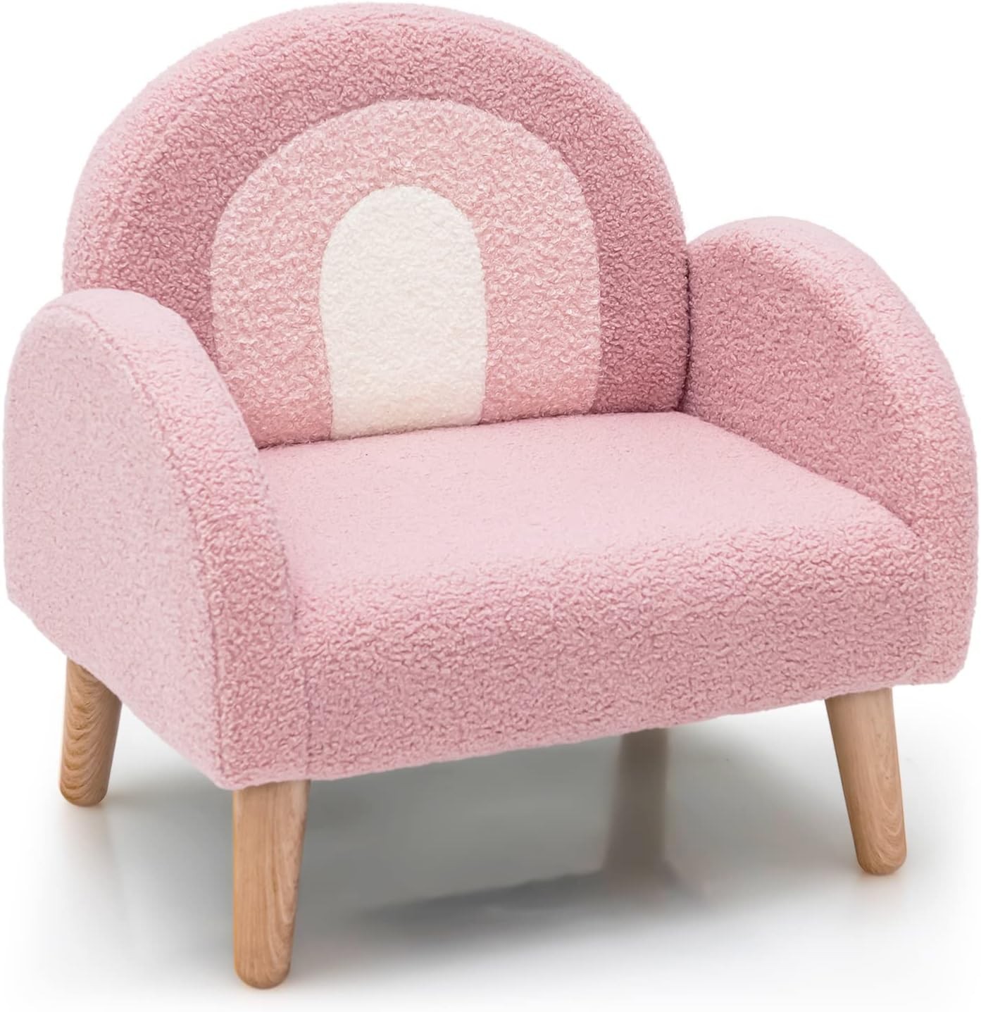 Children's sofa, toddler armchair, solid wood frame with anti-tip design.