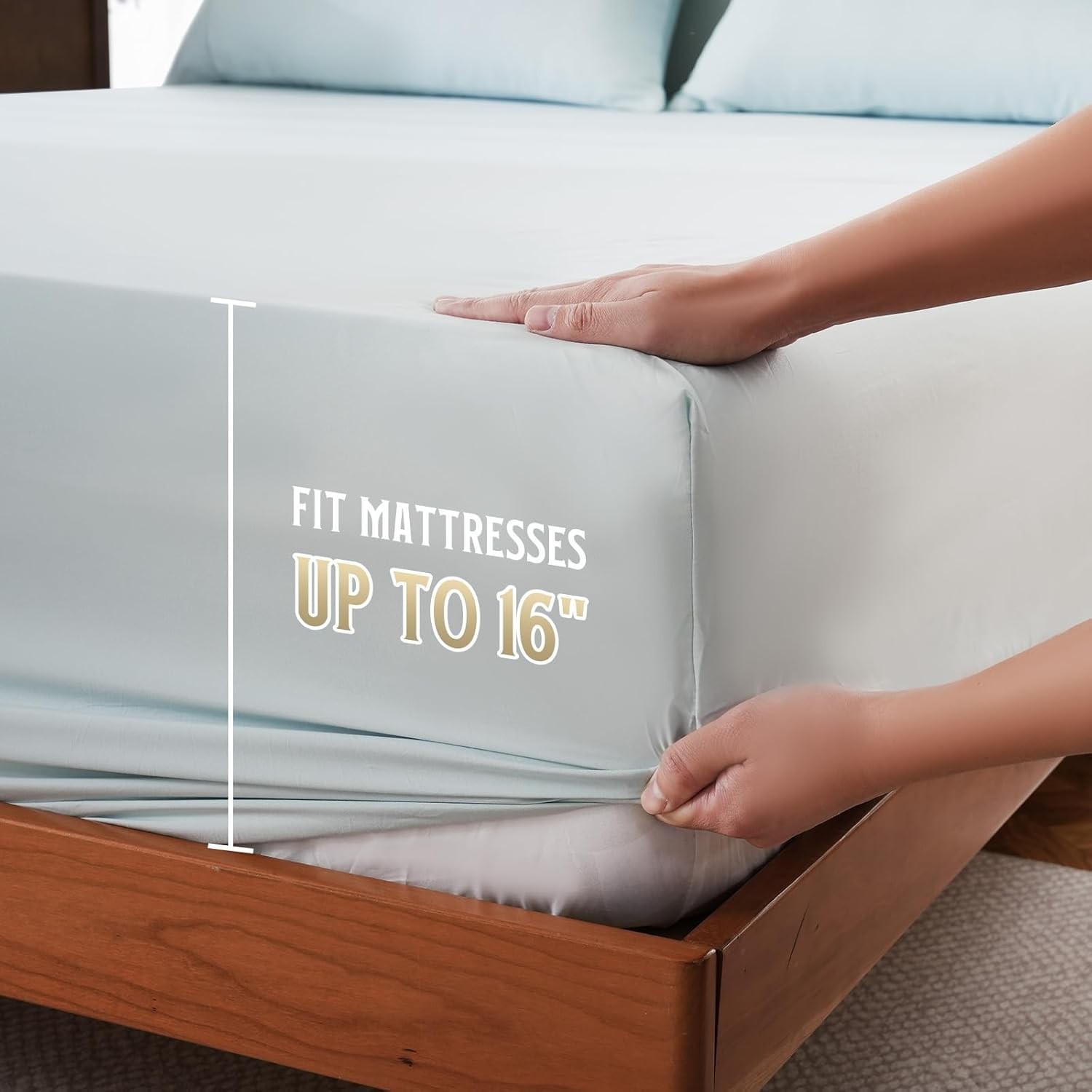Full Sheet Set,4 Pieces Hotel Luxury Breathable Soft Microfiber Bedsheets Anti