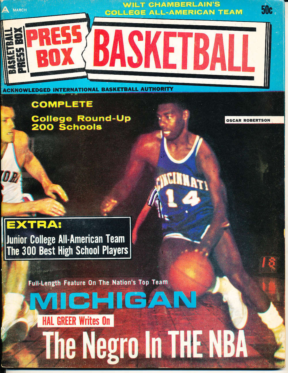 March 1965 Press Box Basketball Oscar Robertson Magazine NBA10