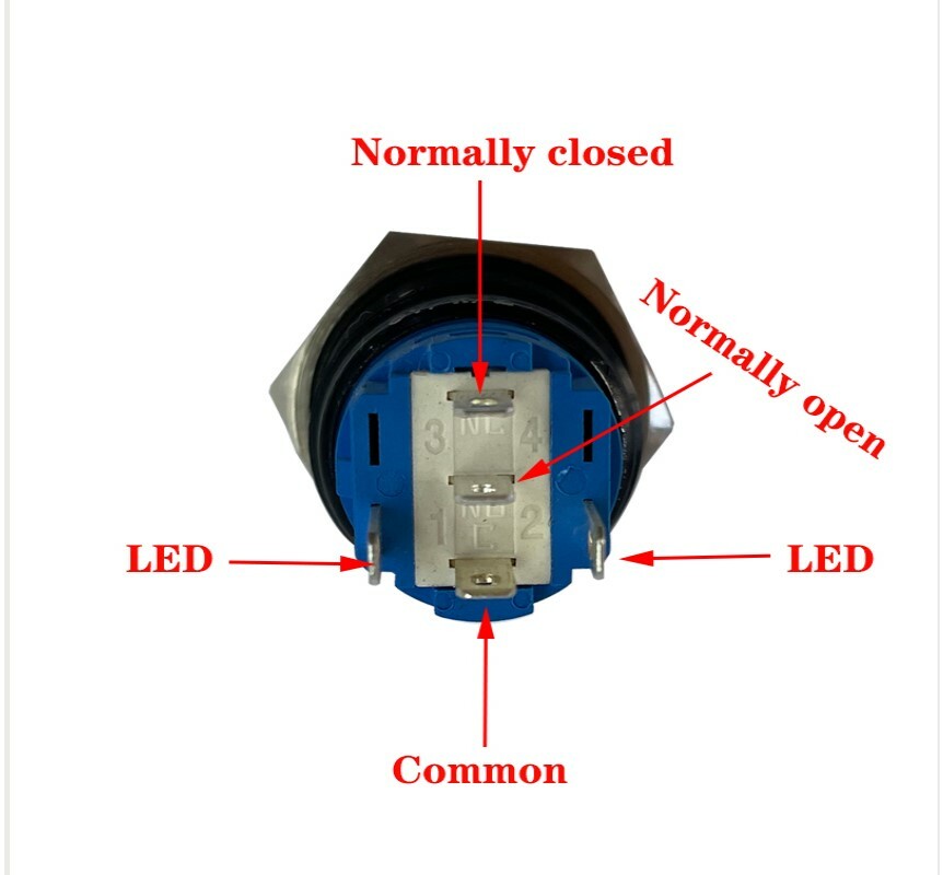 Metal Black Push Button Switch Momentary Latching Waterproof LED Light car Boat