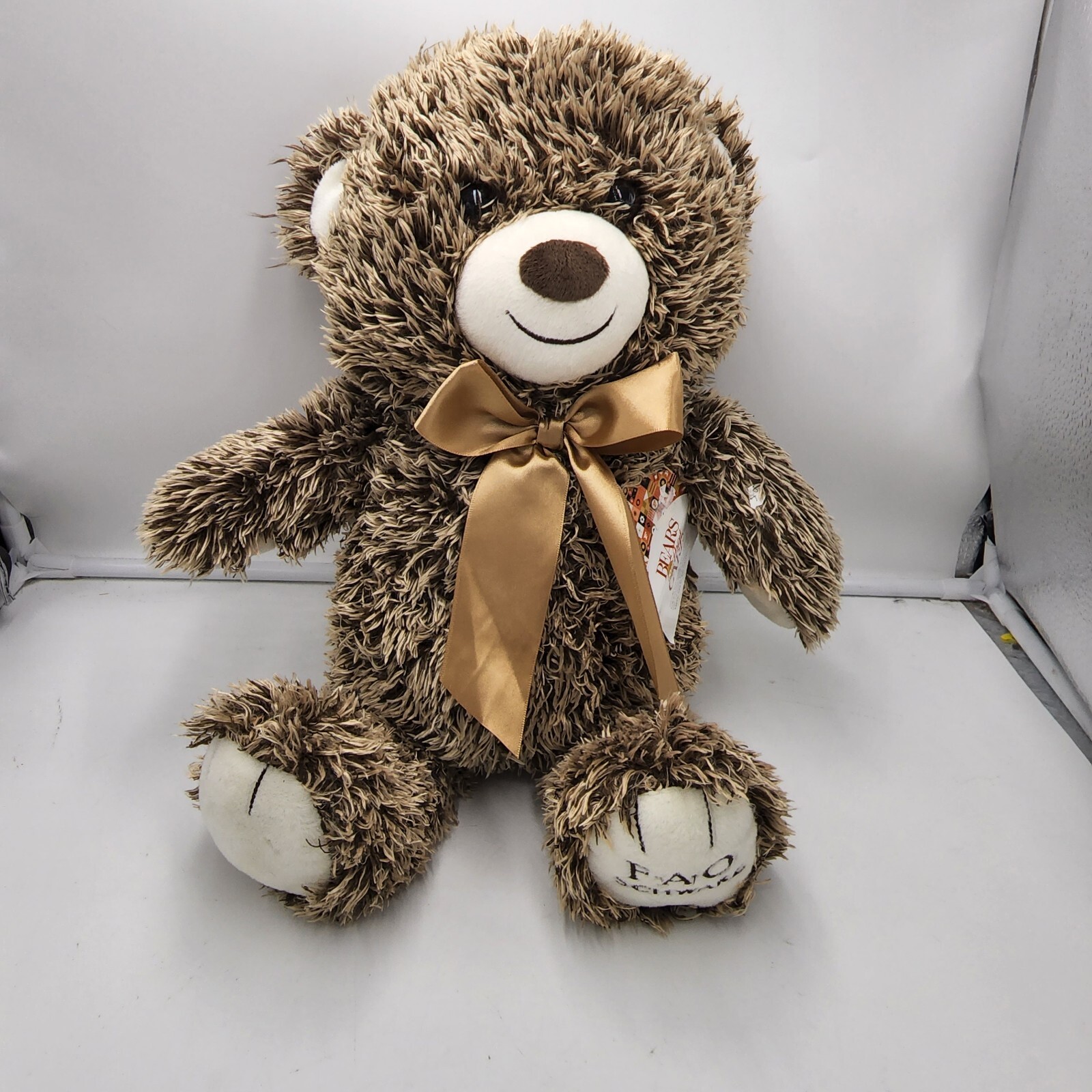 FAO Schwarz Toys For Tots Teddy Bear Plush 2018 18" Stuffed Animal Tags Toy