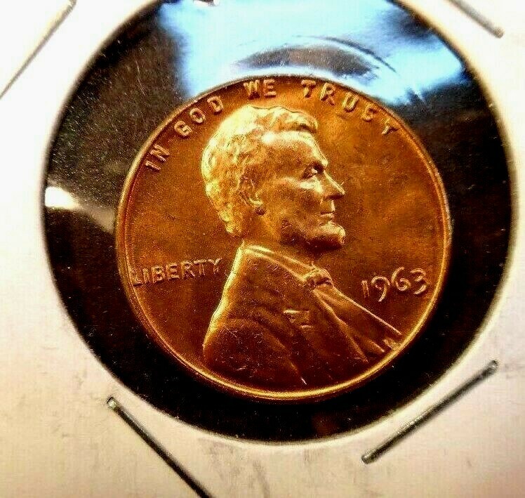 1963 - P  Lincoln  Memorial  Cent  BU  Red  Nice  US  Coin  Combined   Shipping