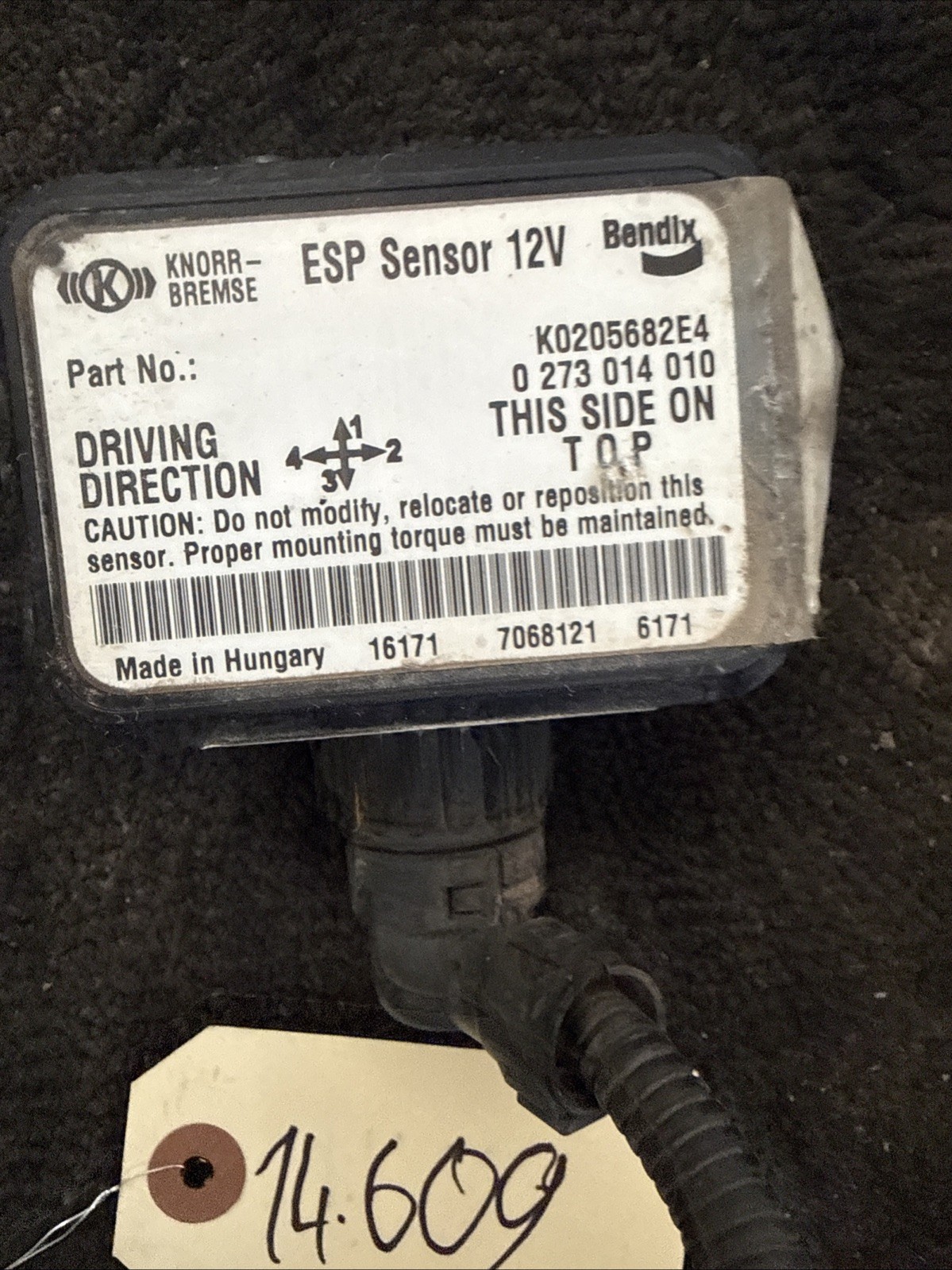 BENDIX KNORR-BREMSE ESP SENSOR 12V K0205682E4