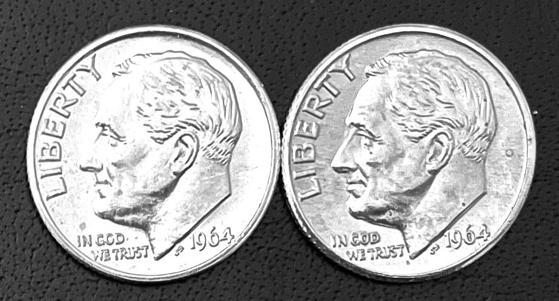 1964 P&D 10c SILVER Roosevellt Dime Set. BU  (R020)