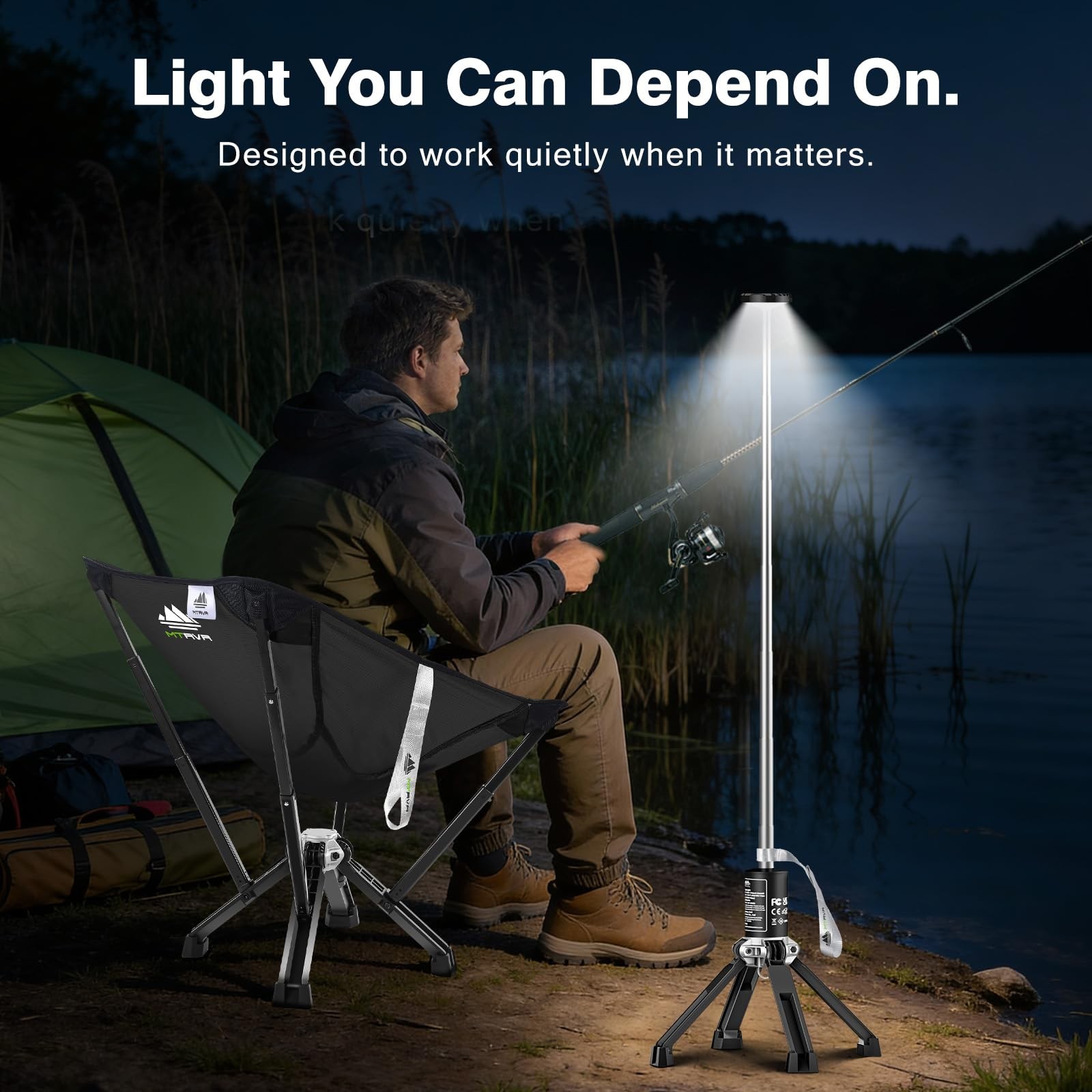 Telescopic Camping Light, Rechargeable Outdoor Lantern with Adjustable Height...