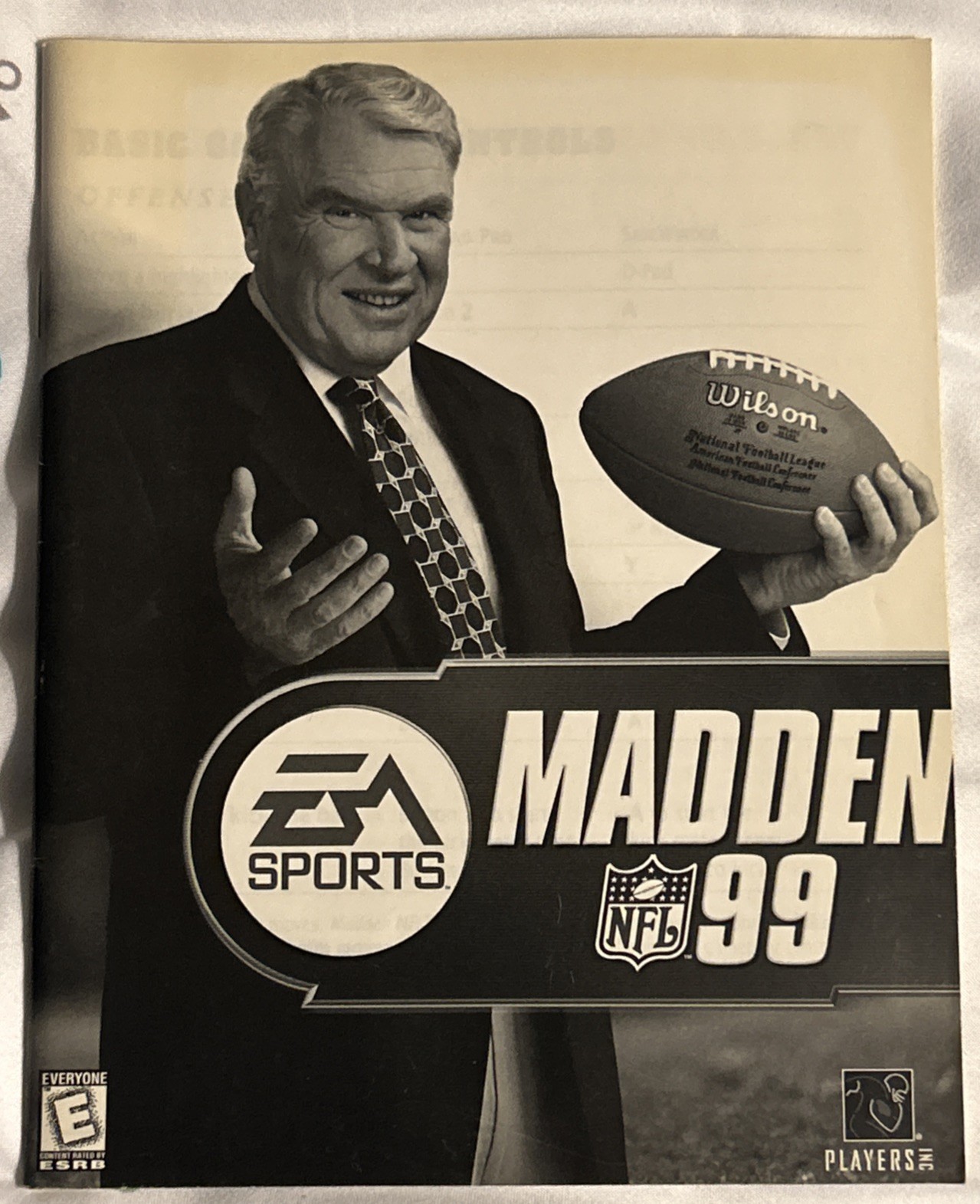 1999 EA SPORTS MADDEN 99 NFL Football Instruction Manual Booklet Only