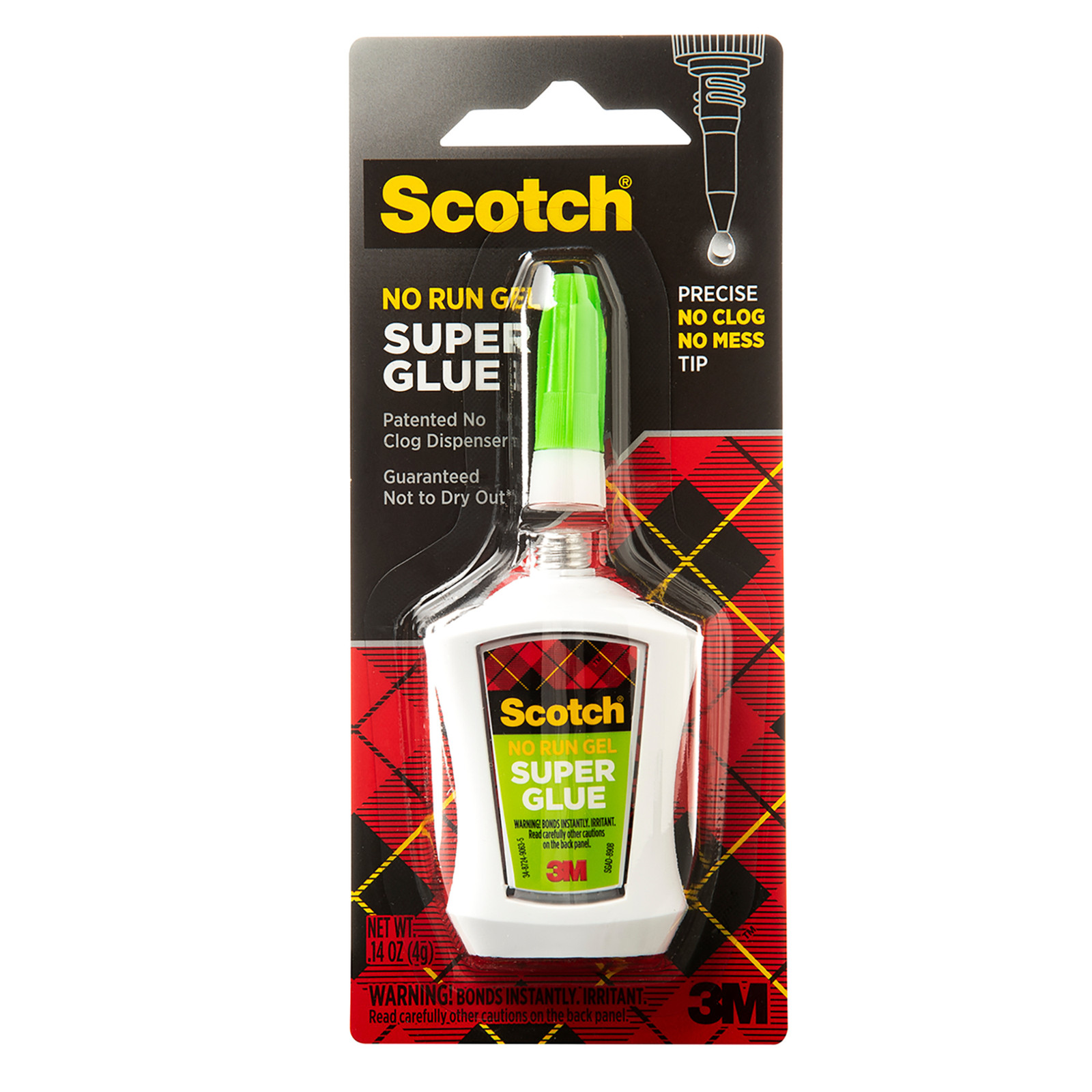 Scotch Super Glue Gel with Precision Applicator (AD125): 0.14 ounces (Clear)