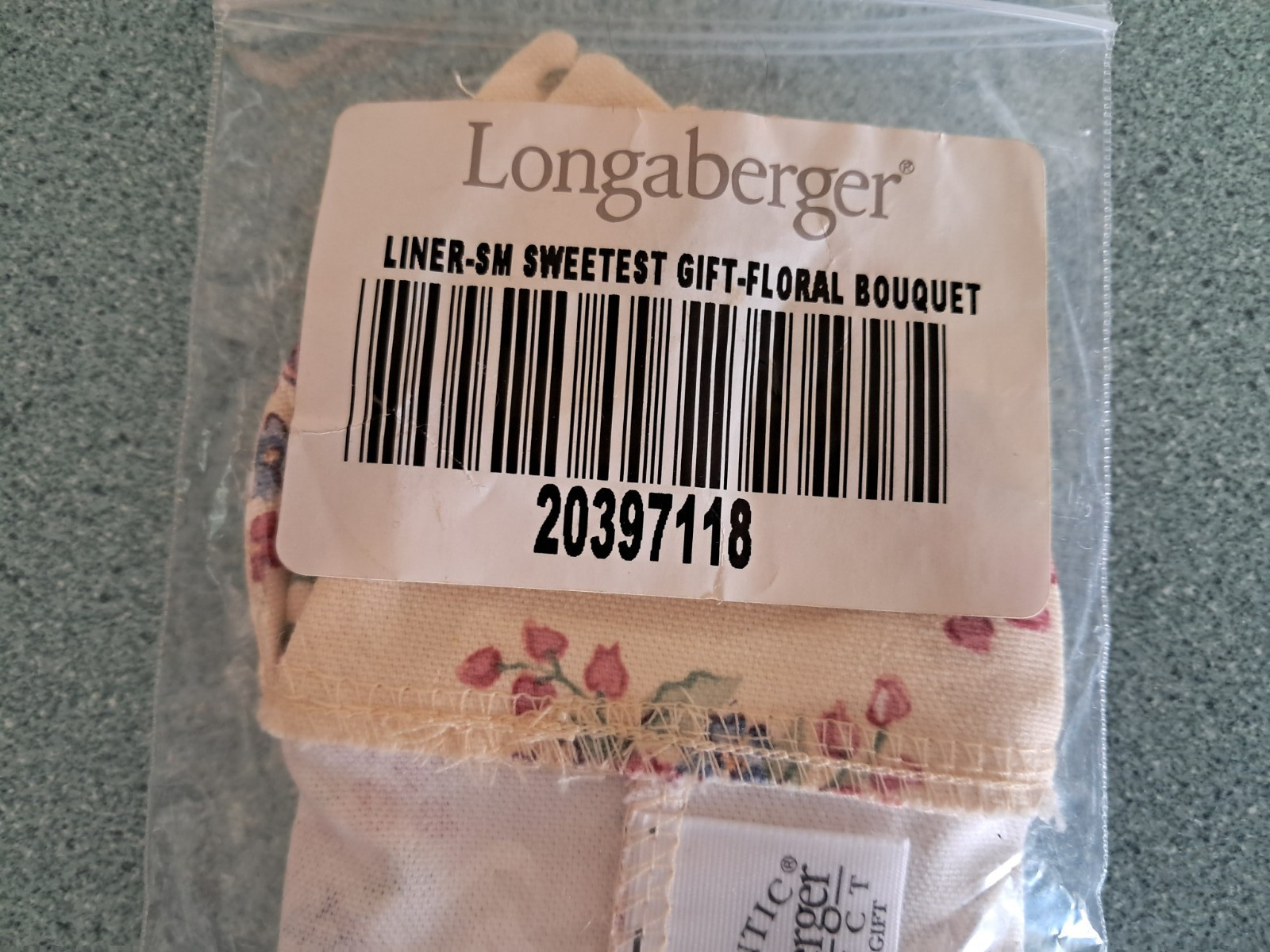 Longaberger fabric liner in Floral Bouquet for your Small Sweetest Gift basket