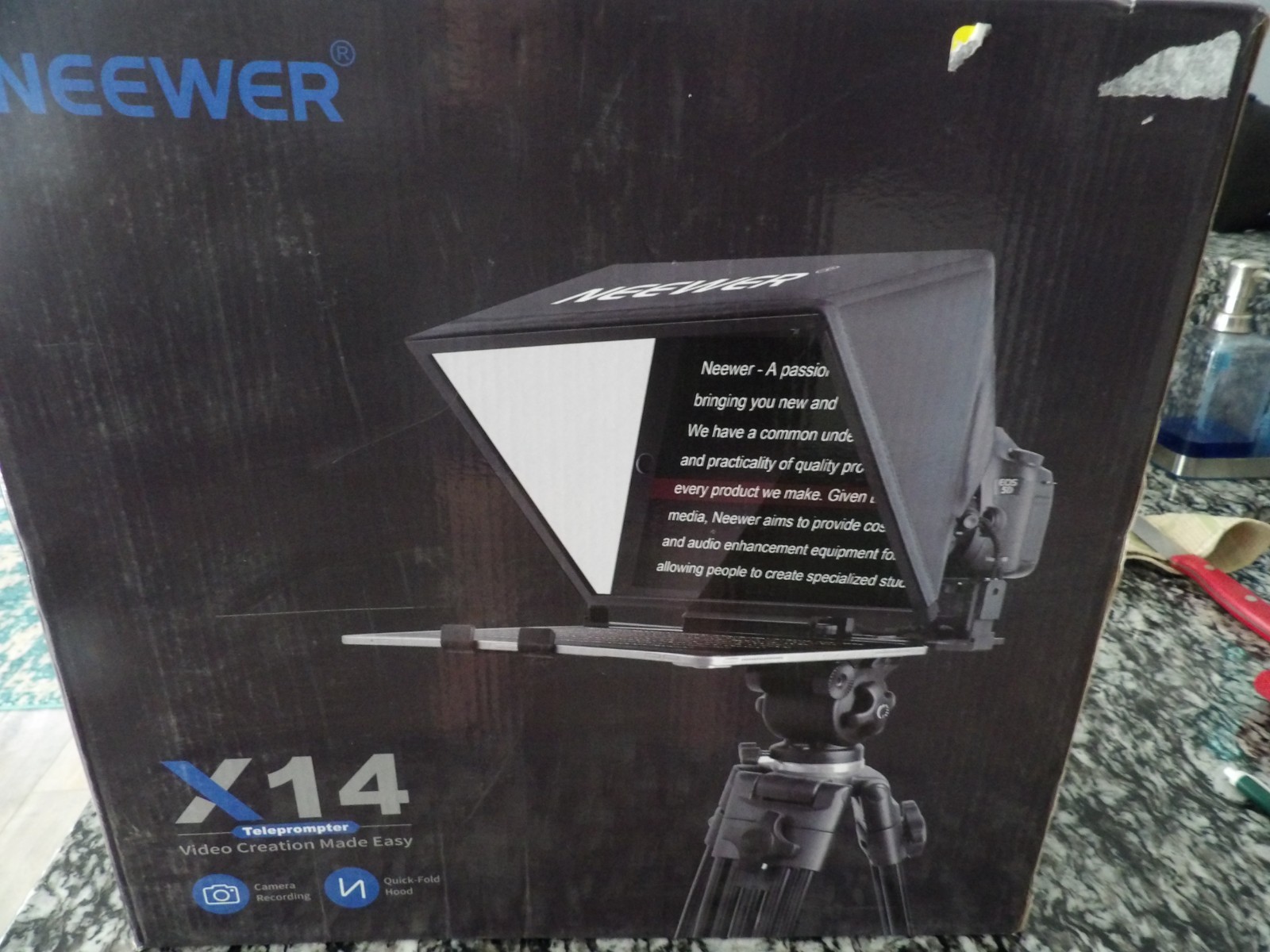 NEEWER X14 Teleprompter 14", 45° Tilt, QR Plate