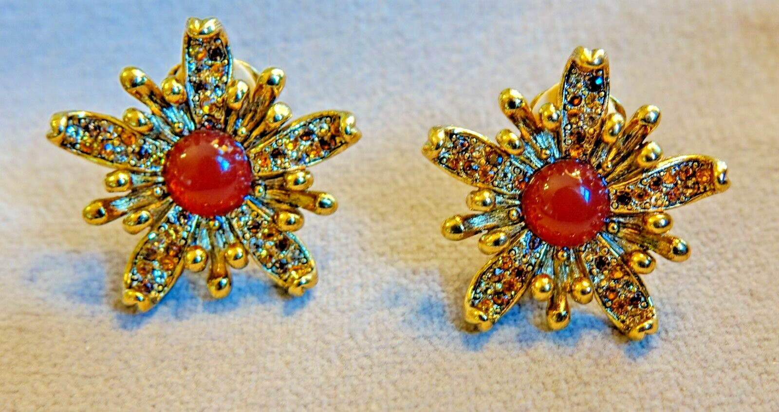 VTG Jay Strongwater Big, Bold Bijoux Rococo/Baroque Starburst Swarovski Earrings