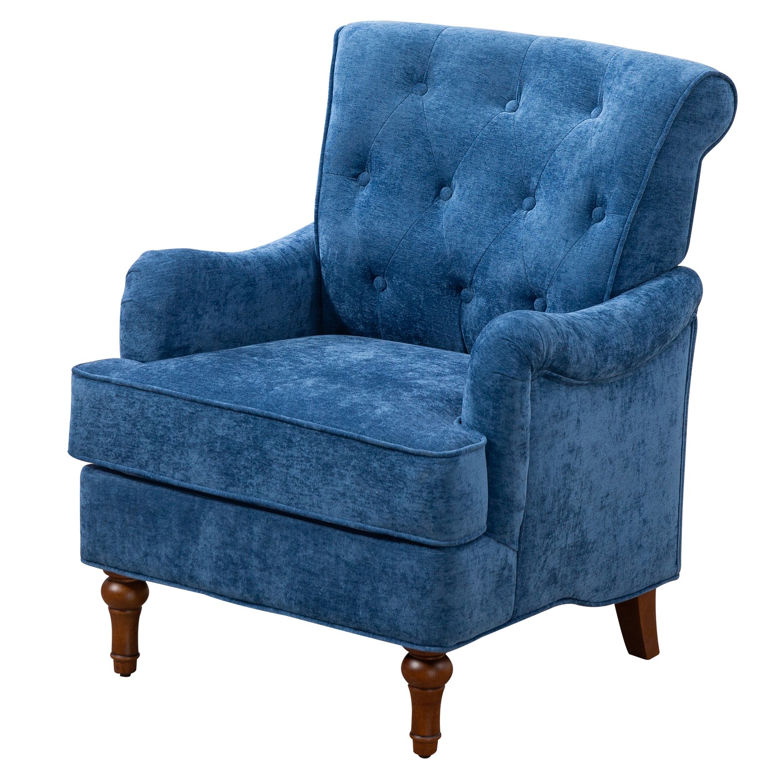 Accent Chair With Comfy Chenille Club Fabric,Comfy Upholstered Living Room Chair