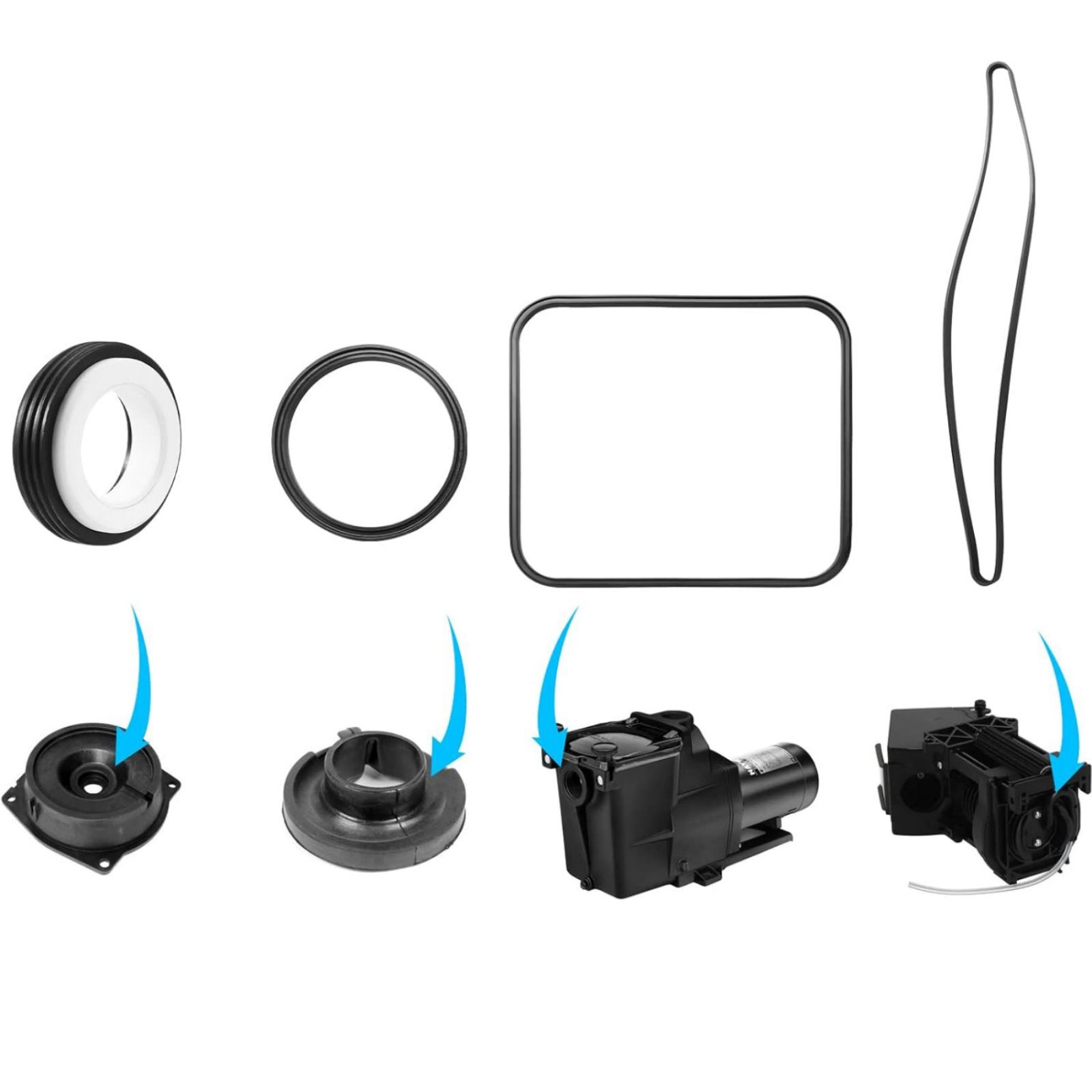 1* Super Pump Seal Replacement Kit For Hayward Fits Regular/X/VSP Models