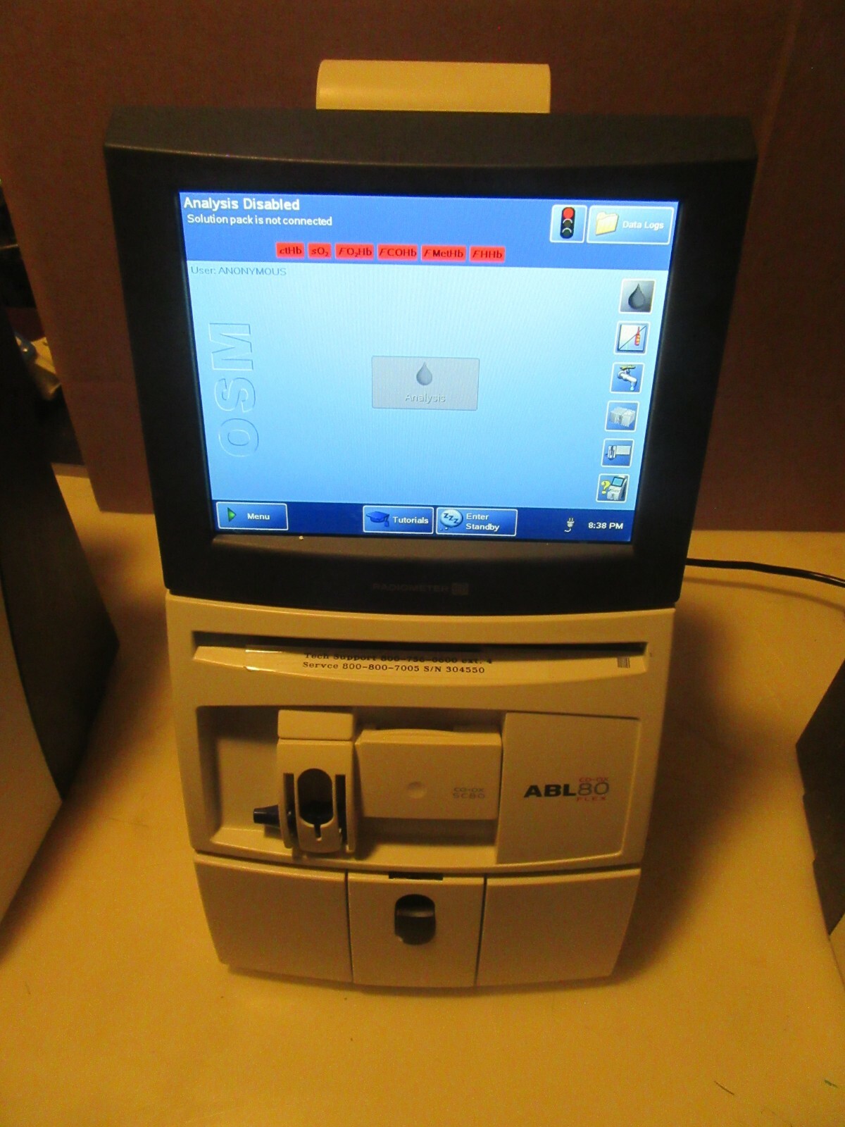 O42 RADIOMETER CO-OX 80 FLEX ANALYZER SC80 FREE SHIPPING