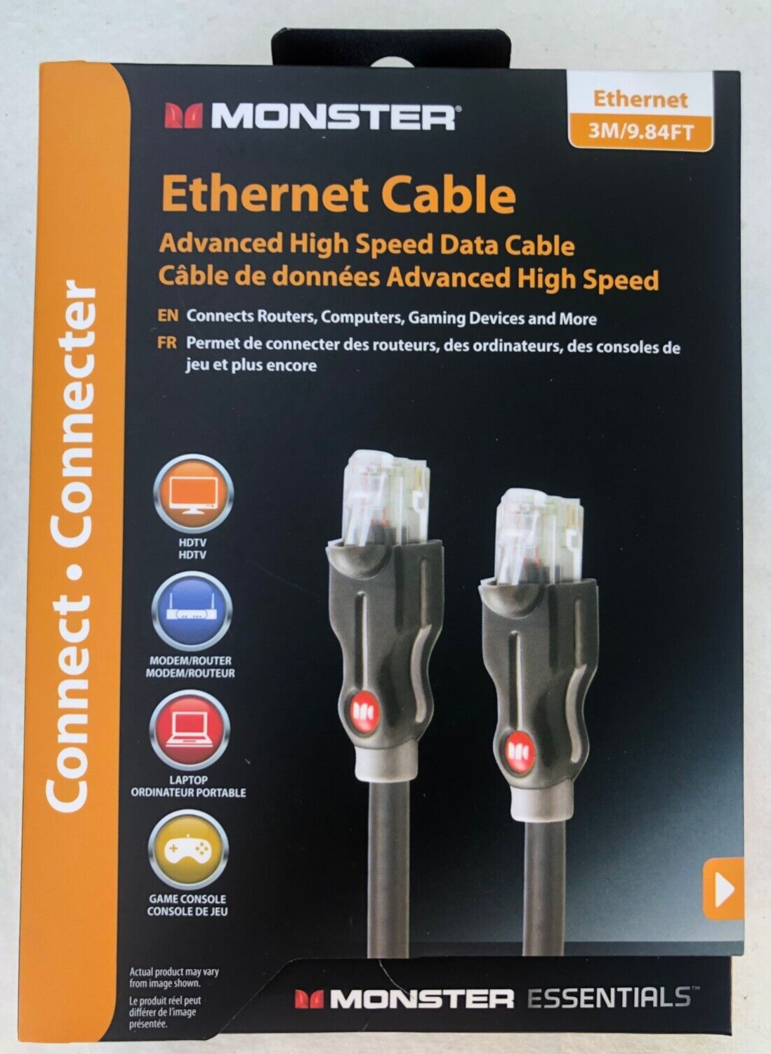 (6) Monster Ethernet Cables - Advanced High Speed Data Cable - 3 Meter/9.84 Feet