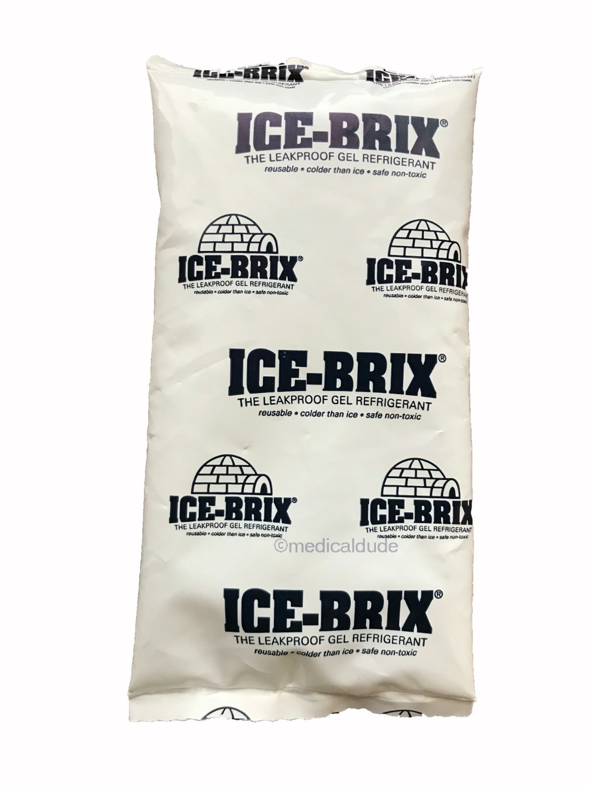 12 Pk Ice-Brix Reusable NonToxic Food Safe Ice Pack 3 oz Gel 5" x 2 3/4" x 3/4"