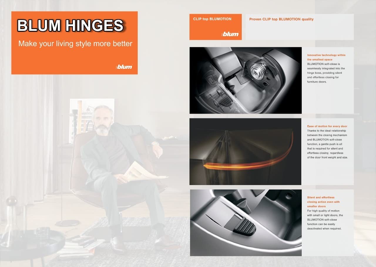 110 Degree Soft Close Hinges - Full Overlay Soft Close Frameless Application ...