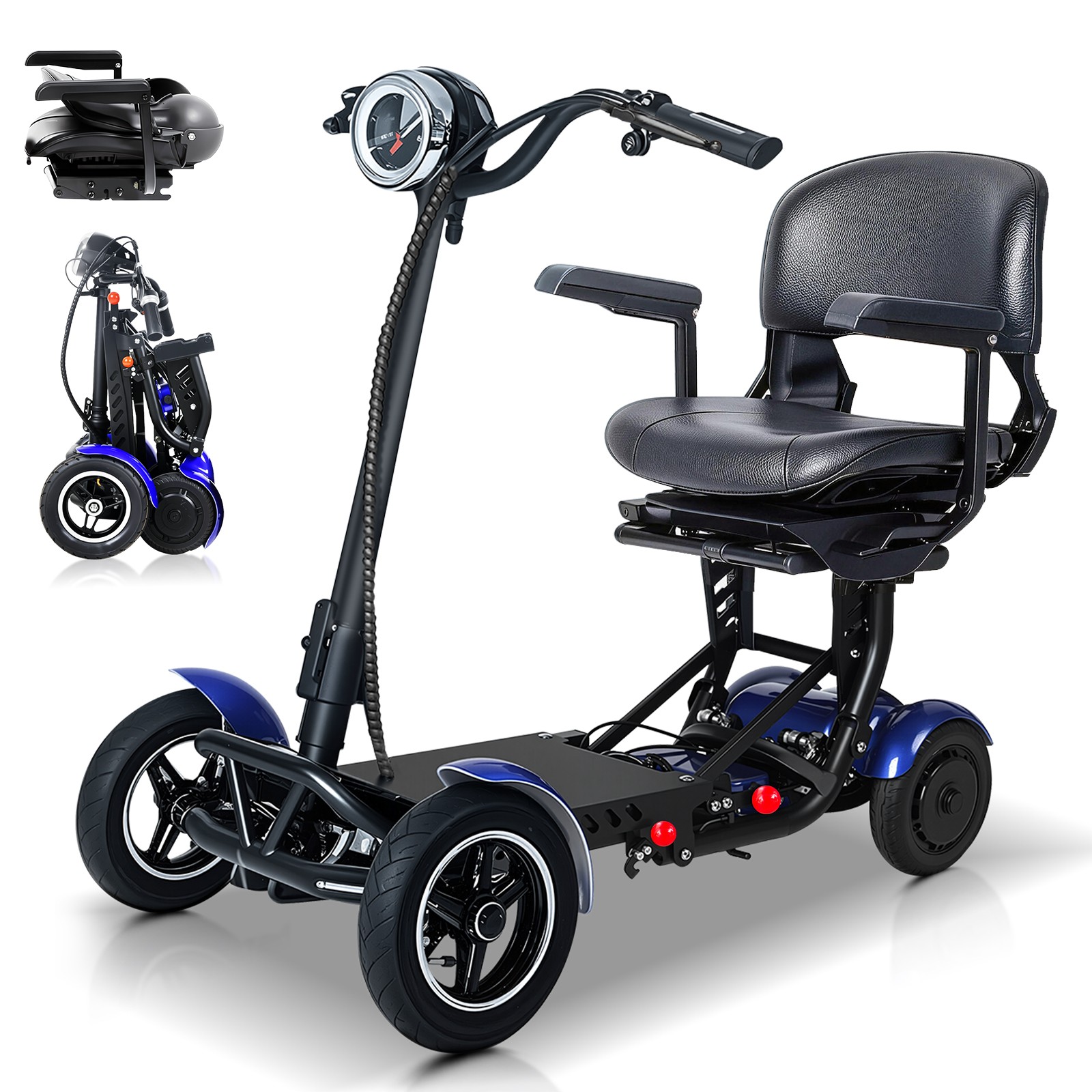 Foldable 4-wheel Electric Mobility Scooter For Seniors And Adults,