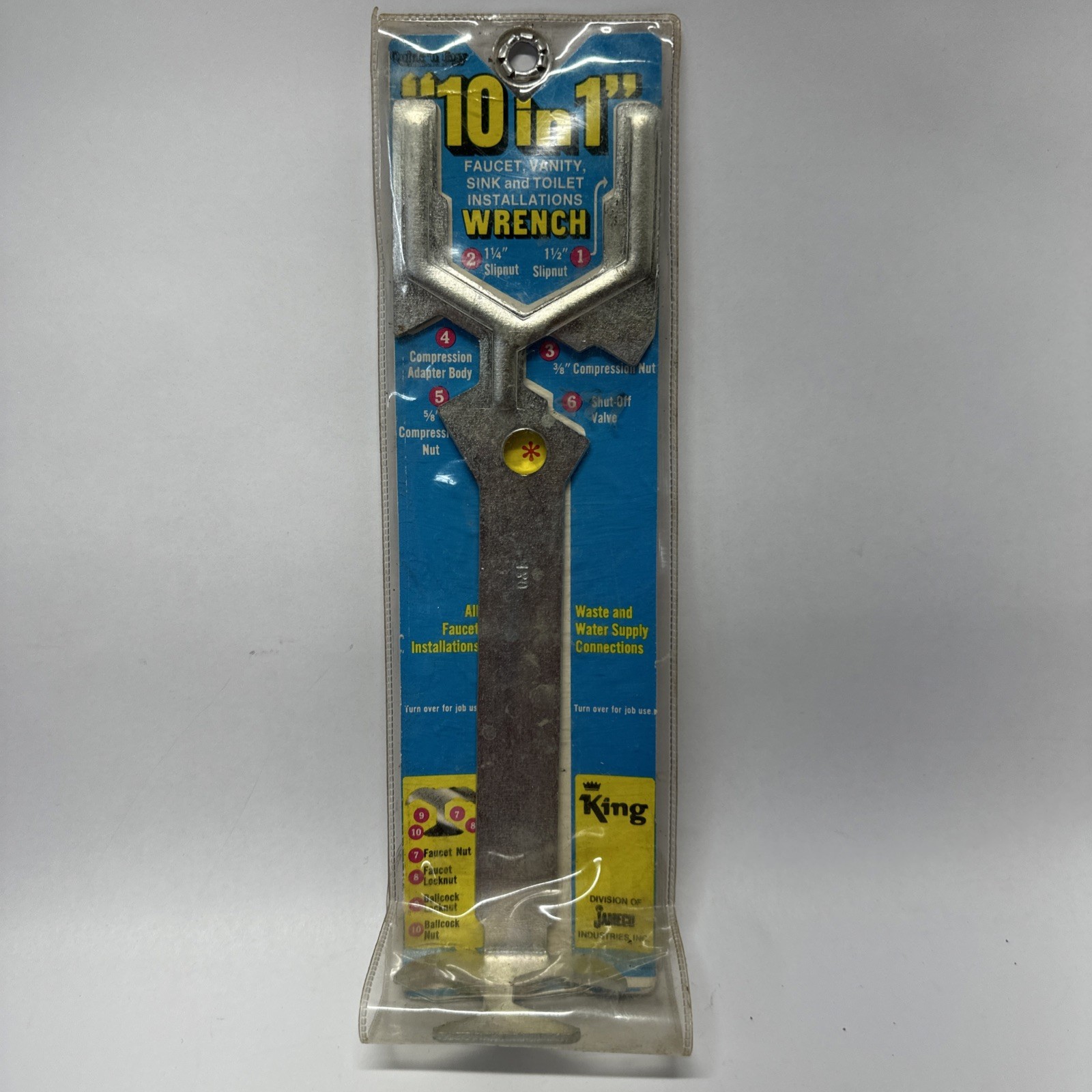 Vintage Jameco 10 In 1 Wrench Faucet Sink And Toilet Tool