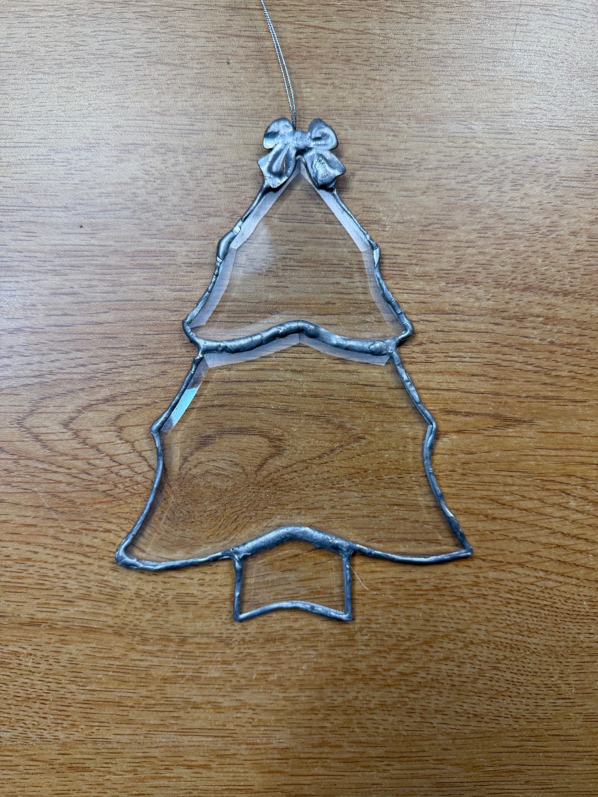 Clear Glass Christmas Tree Window Hanger
