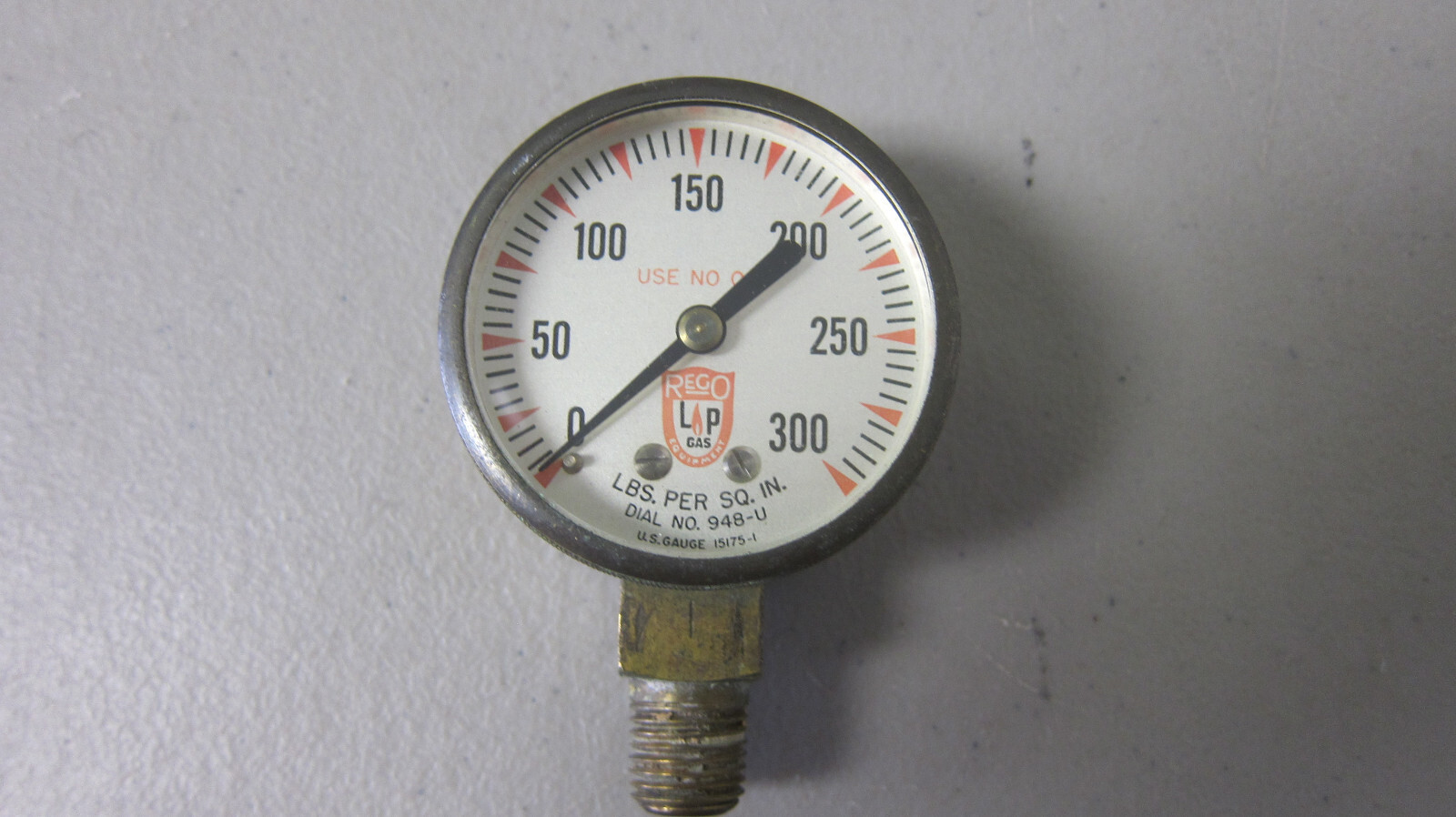 Vintage Steampunk REGO LP Gas Pressure Industrial Gauge Meter - FREE SHIPPING