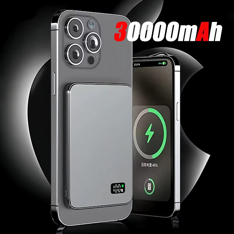 For IPHONE Ultra-Thin 500000Mah Mobile Power Bank Magsafe Magnetic Wireless Fast