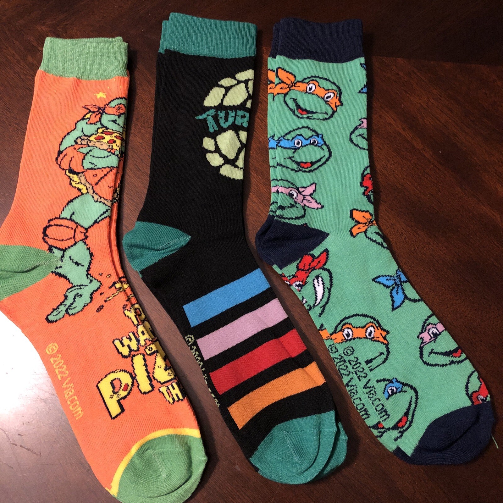 CRAZY SOCKS Teenage Mutant Ninja Turtles Socks, 3 Pack 10-13