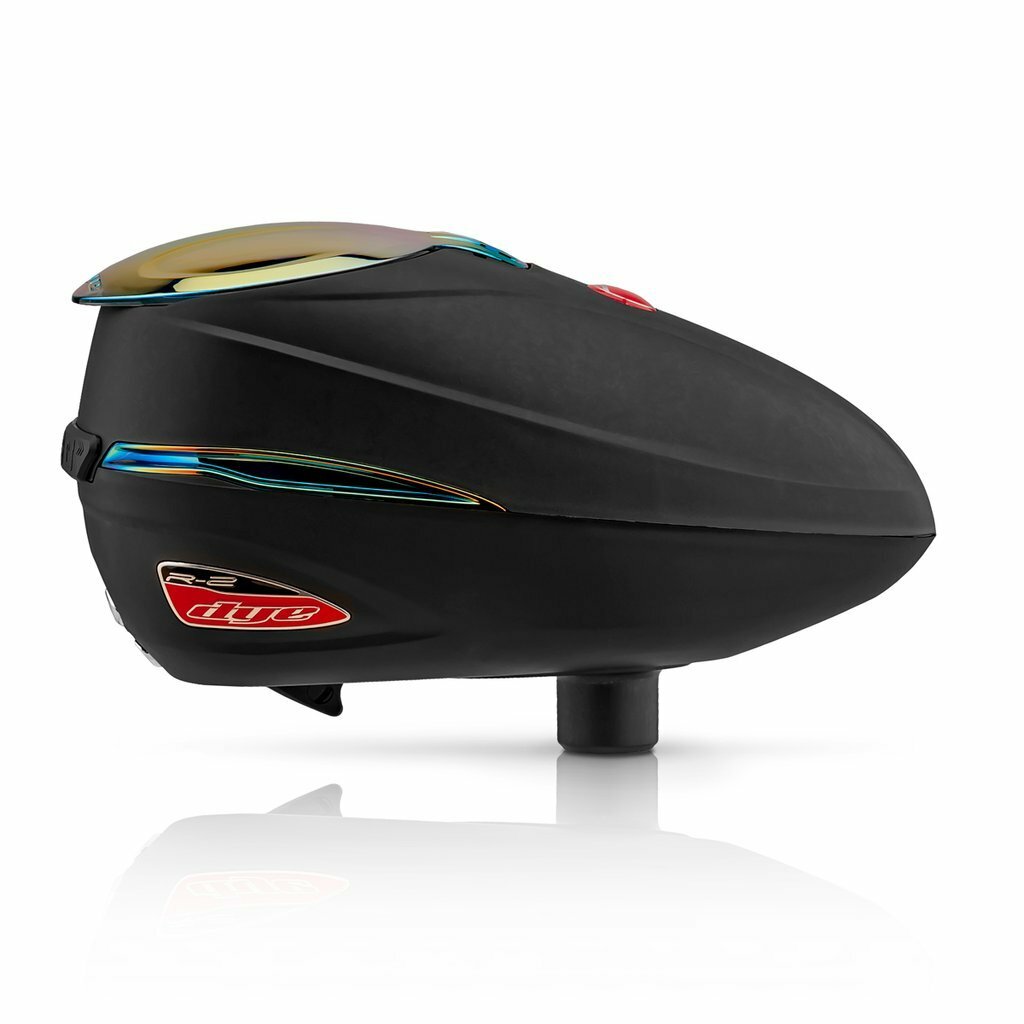 DYE ROTOR R2 Black - Fire Red Paintball Hopper Electronic Loader NEW