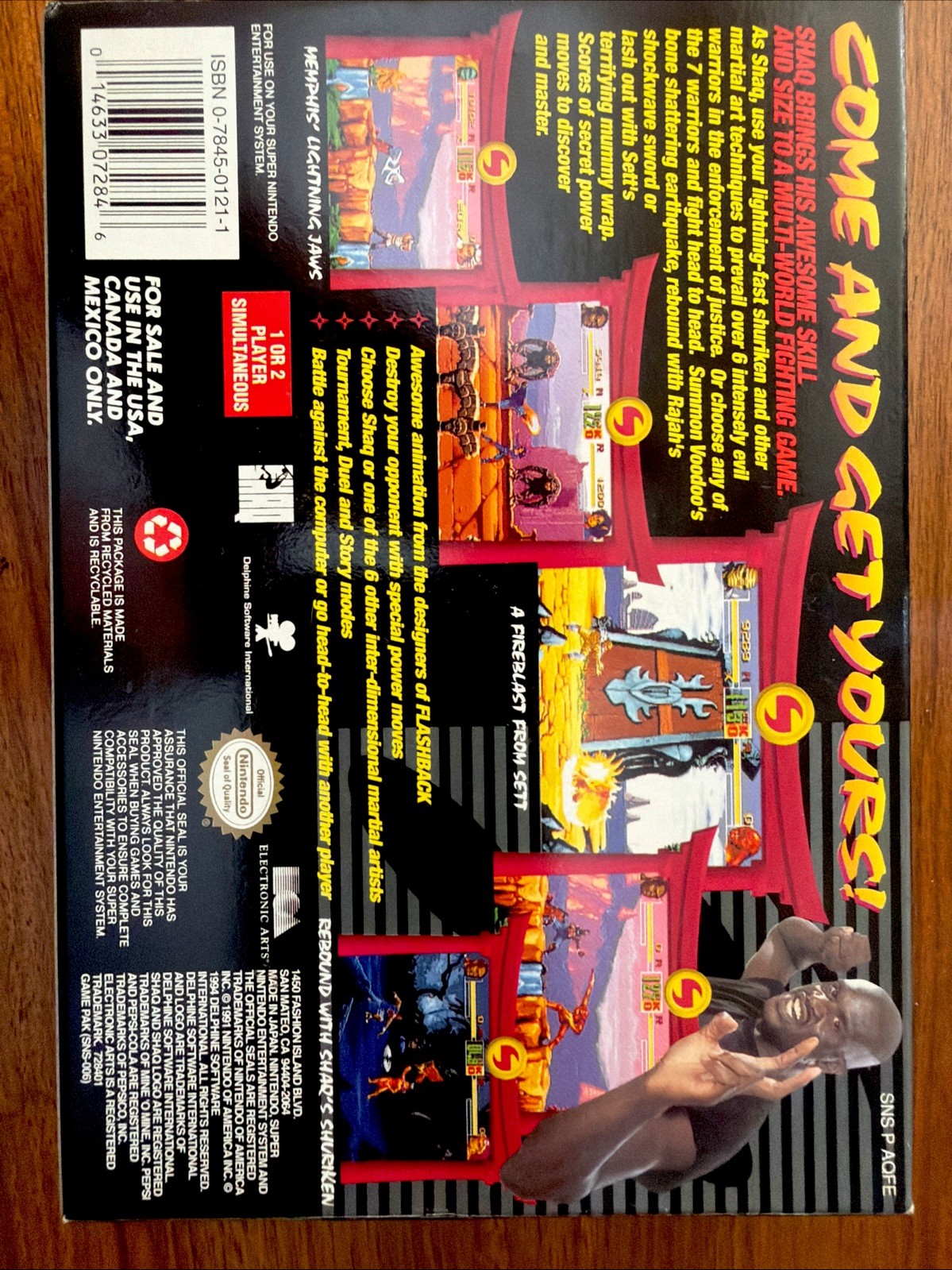 Shaq-Fu Super Nintendo SNES - BOX ONLY