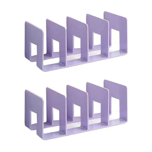 2PCS Acrylic File Organizer for Desk, Desktop 2PCS 12.5"x5.7"x5" Purple