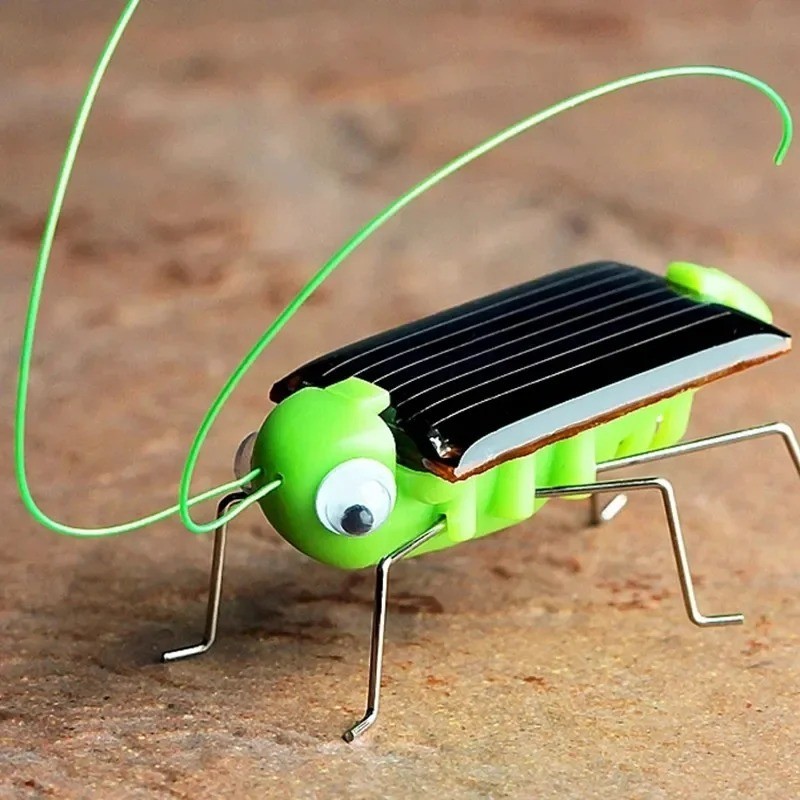 Solar Powered Grasshopper Toy DIY Wood Puzzle STEM Science Education Gift Kids