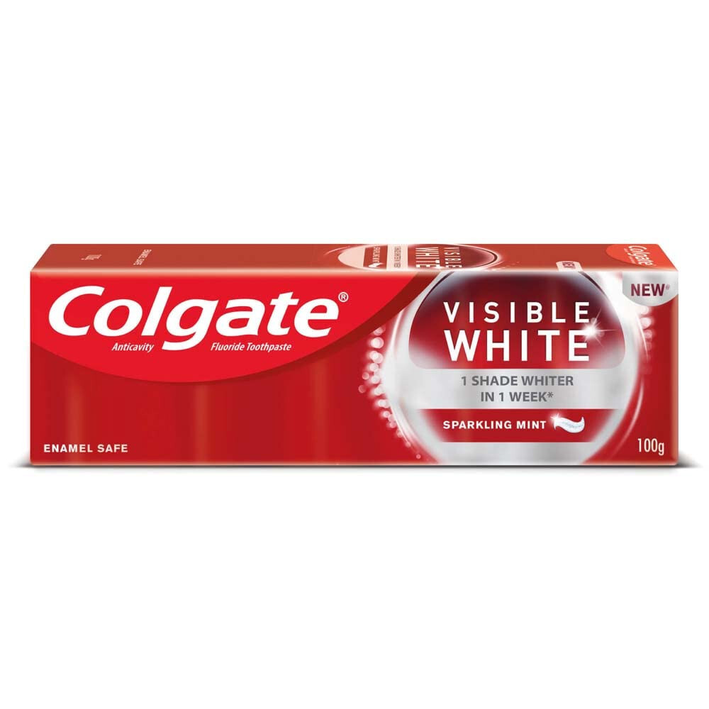 Colgate Visible White Teeth Whitening Toothpaste 100 grams Sparkling Mint