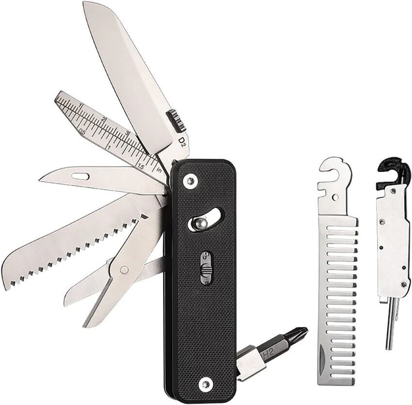 Roxon Flex Companion Multi Tool Several Essential Tools With Black G10 Handles
