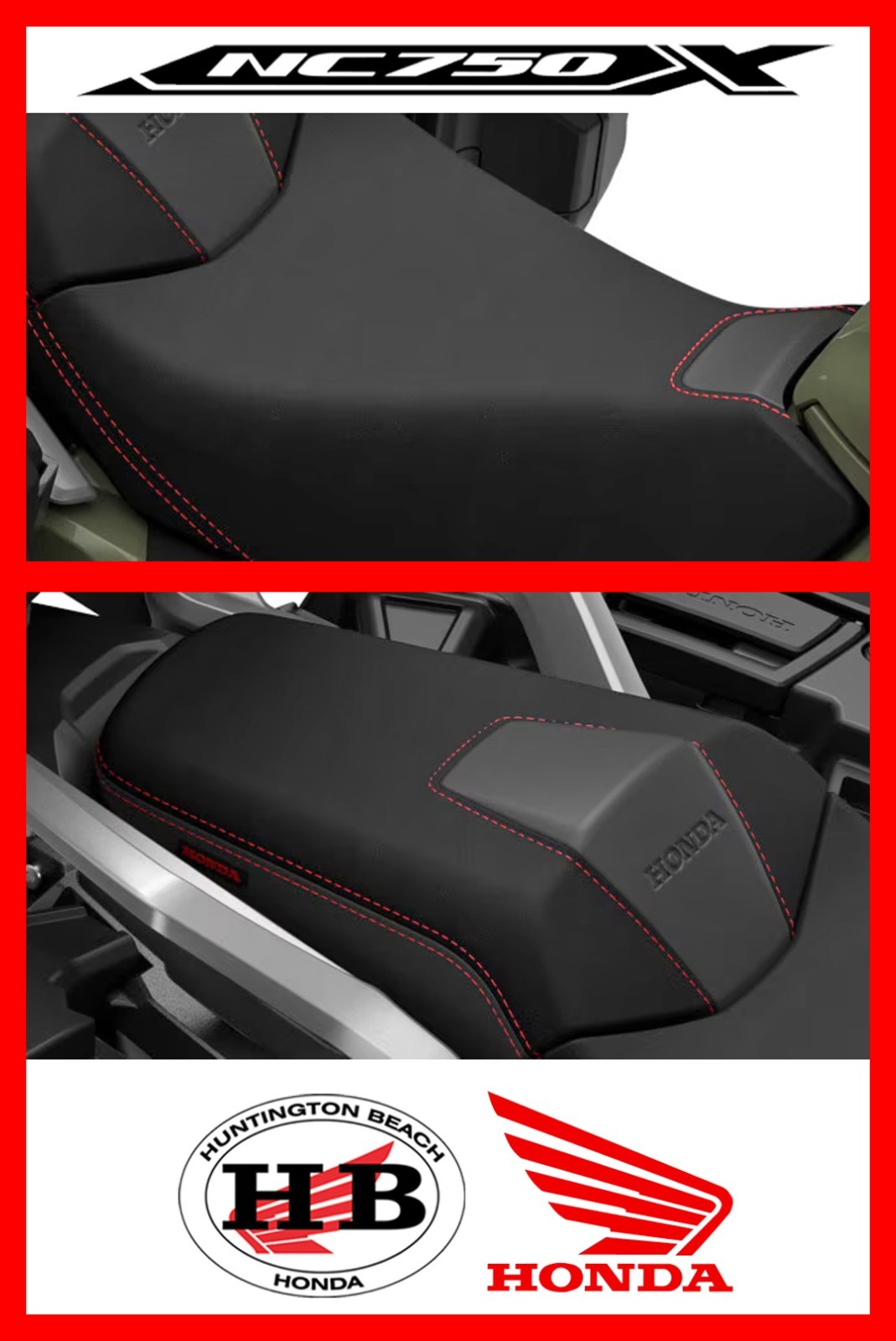 HONDA OEM BOTH RIDER & PASSENGER COMFORT SEATS 2023-2025 NC750X 08R72-MKW-D70ZA