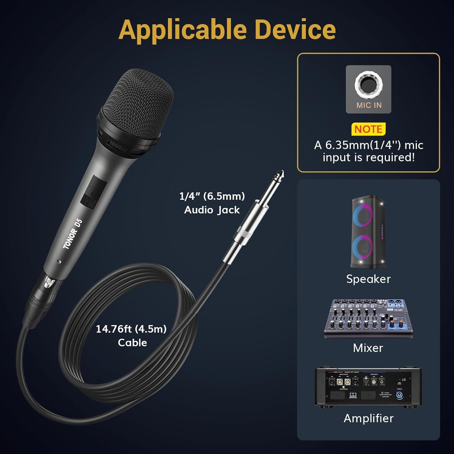 Studio-Quality Handheld Microphone with Low Noise & Sensitivity for Performers