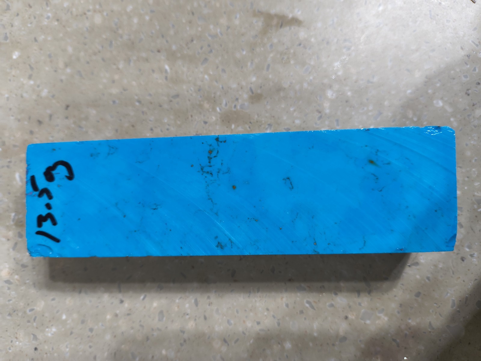 Knife Handle Material - Recon Stone block, ready to cut 5 1/2x1 1/2x1 1/4 inches