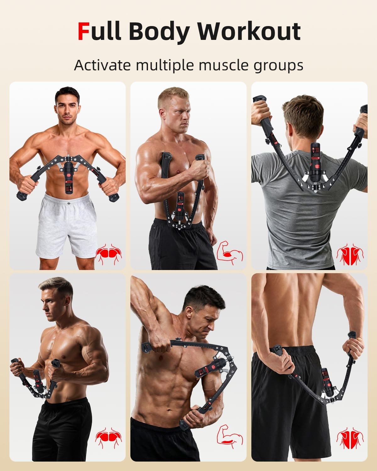 Twister Arm Exerciser, Enhanced Hydraulic Power Chest Expander for Men Women,...