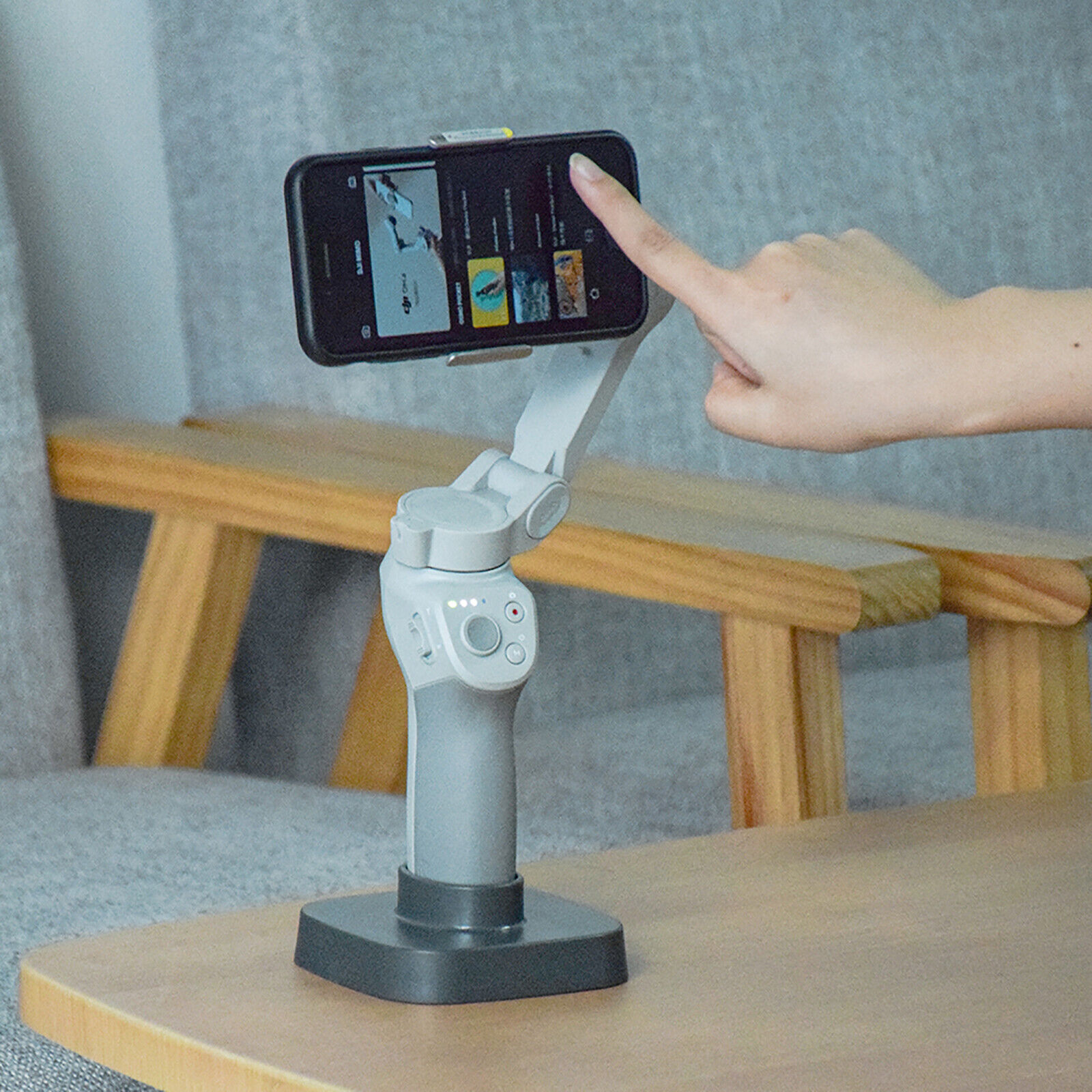 For DJI OM 4 Holder Stand Handheld Phone Mount Desktop Base Gimbal Stabilizer