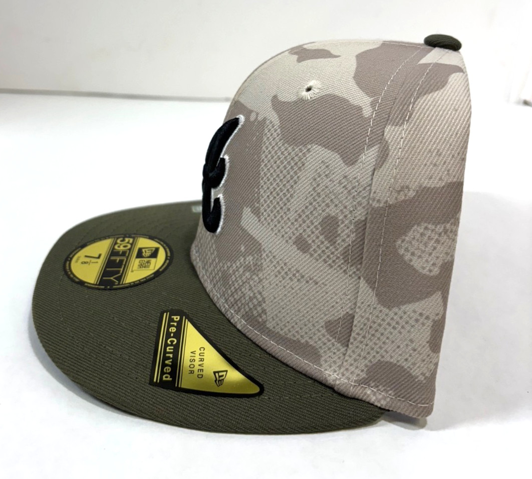 Atlanta Braves MLB NE 2025 Armed Forces Day Fitted Hat~Beige/Olive