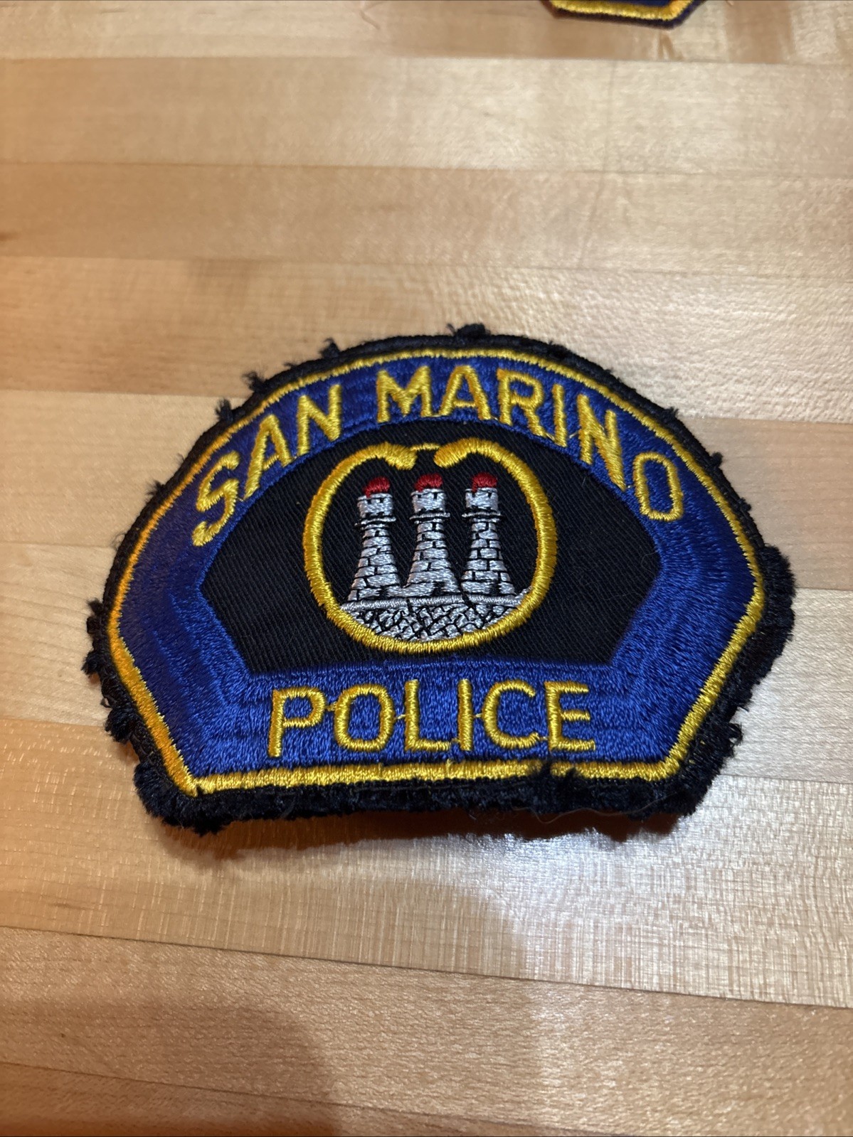 San Marino Police California Used Patch -Historical Memorabilia