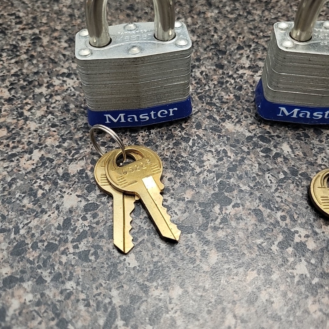 3 Master Lock No.3 Padlocks Keyed DIFFERENT