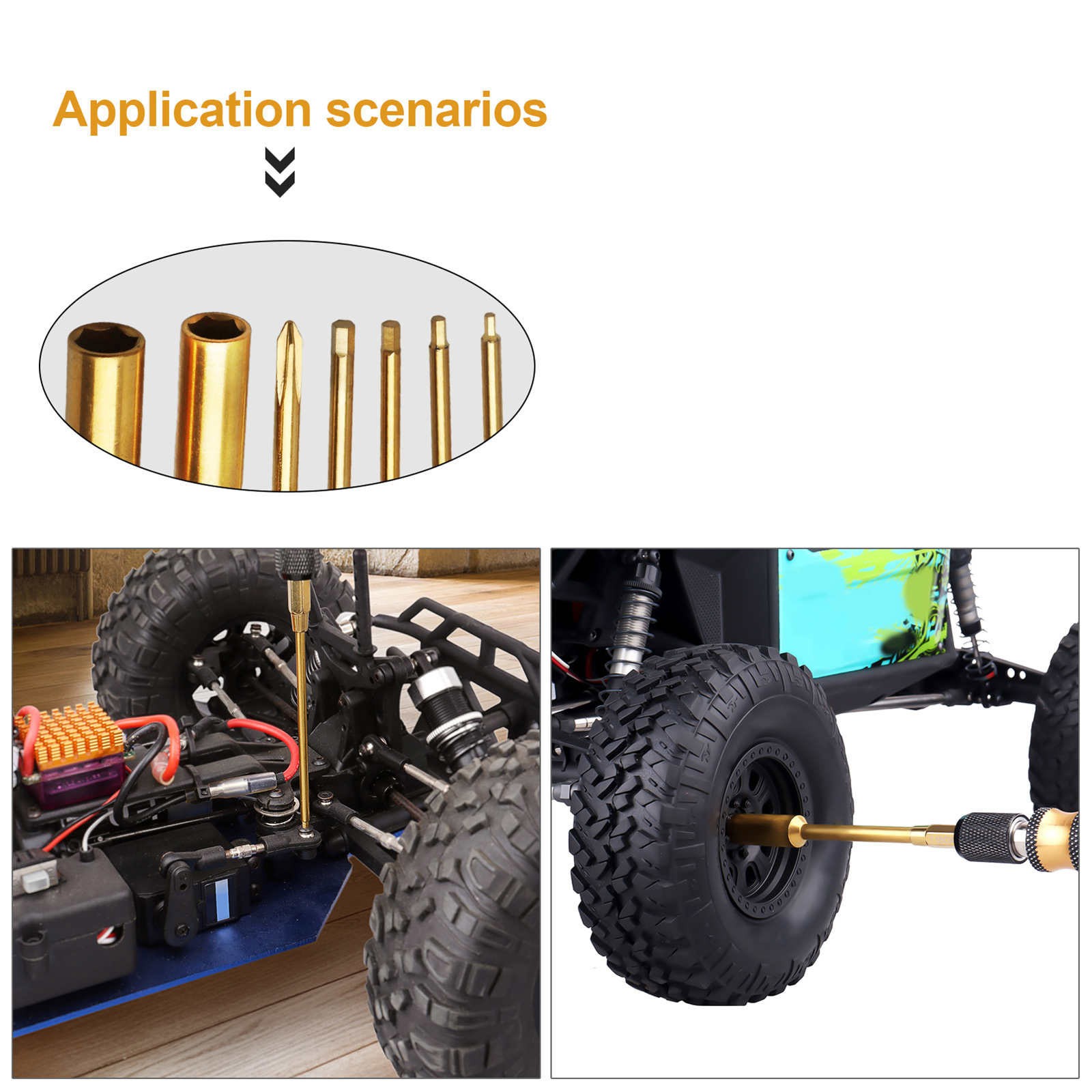 Magnetic RC Driver Set Hex Bits 1.5-3.0mm 7mm Nut Driver Cross Bit and Wrench