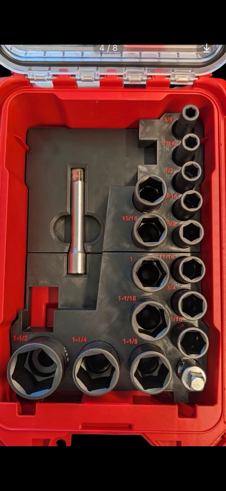 Custom Milwaukee Packout Insert for M18 1/2” Impact Wrench 2962-20