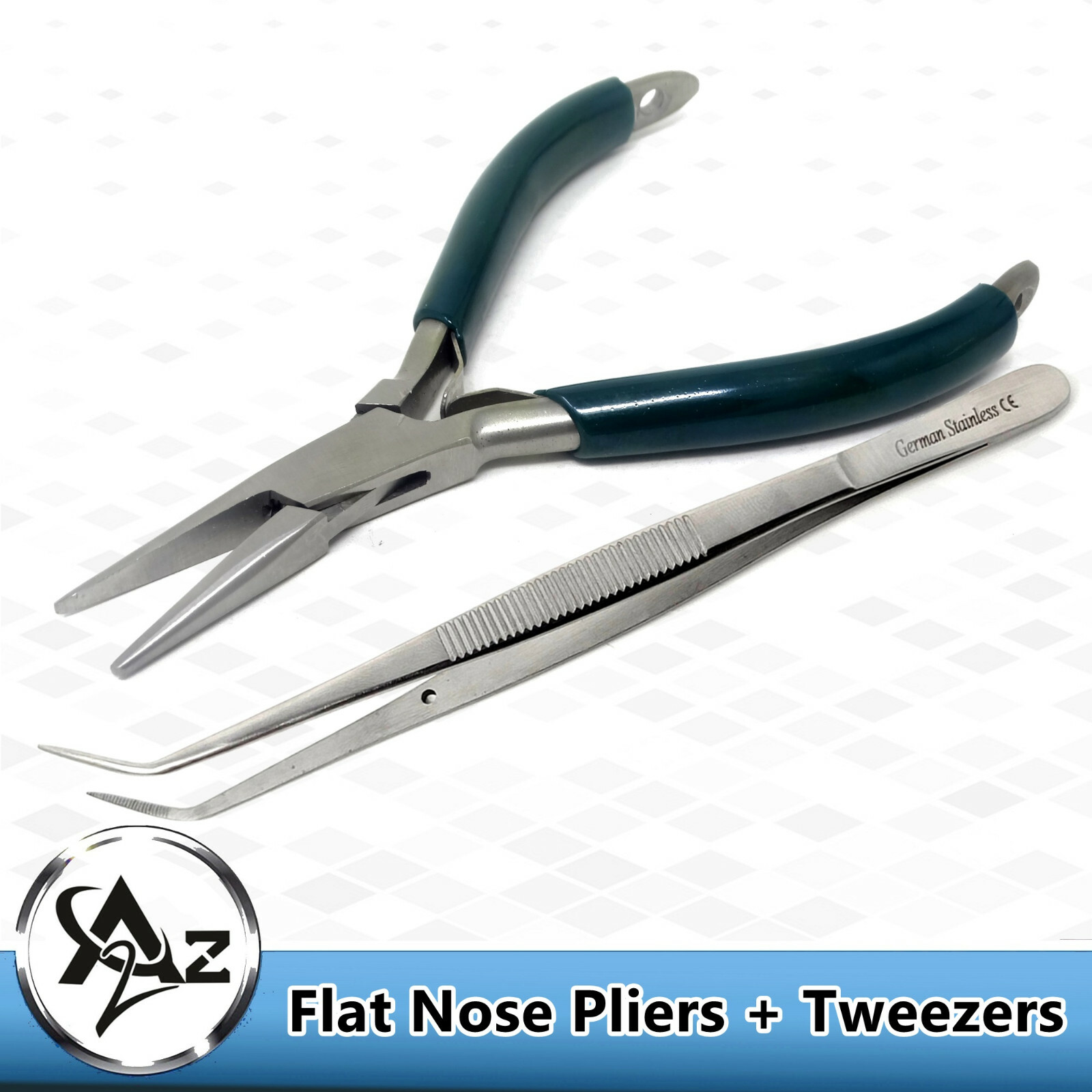 Best Flat Nose Pliers+Curved Tweezers Jewelry Making Repair & Wire Working Plier