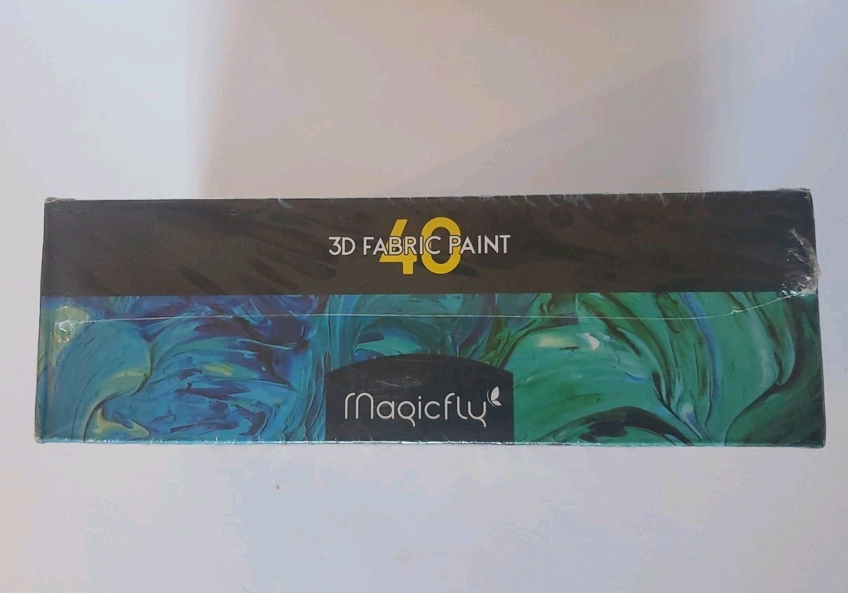 NEW SEALED Magicfly 3D Fabric Paint Permanent 40 Colors 30ml/1 oz.