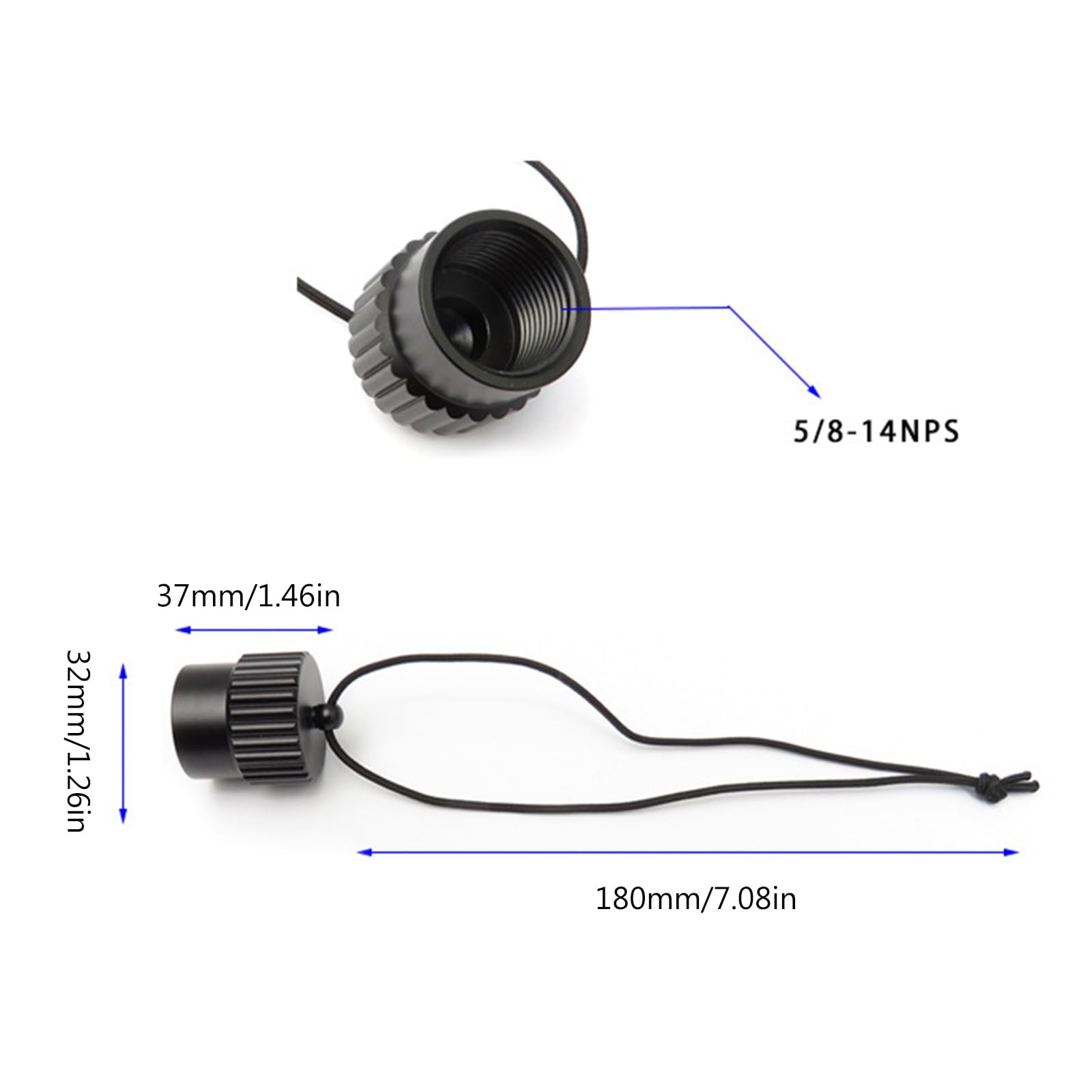 Aluminum Underwater Diving Regulator Threaded Plug Protector Caps Replacement