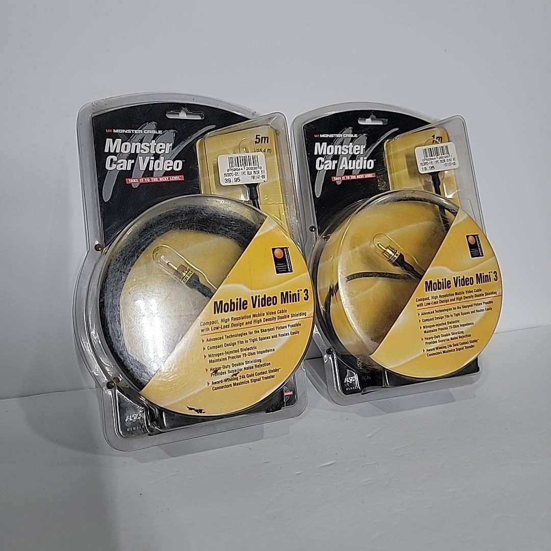 Monster Cable Car Audio Mobile Video Mini 3 3 Meter 1 Meter Cable