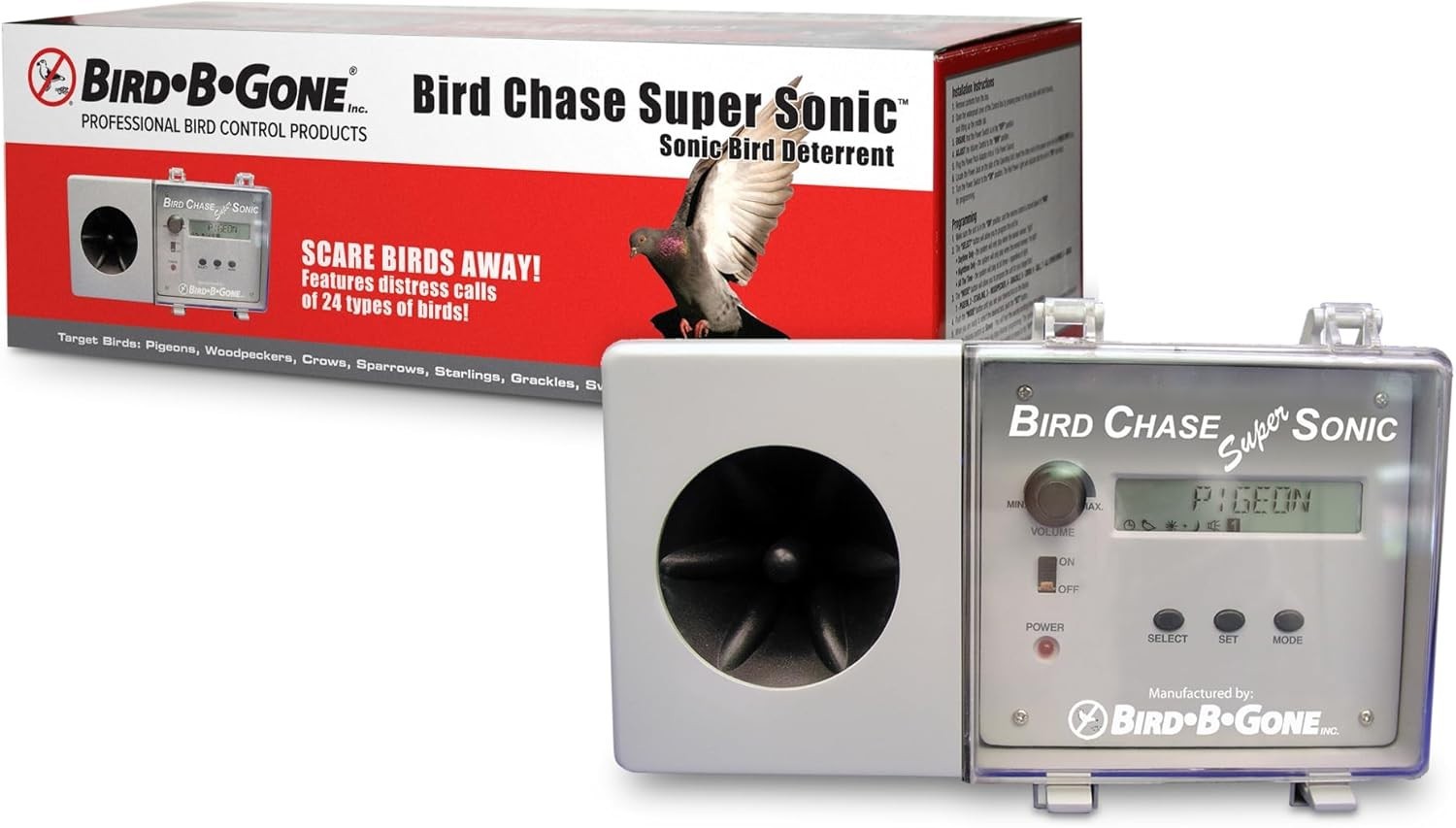 Bird B Gone - Bird Chase Super Sonic - Outdoor Sound Repellent