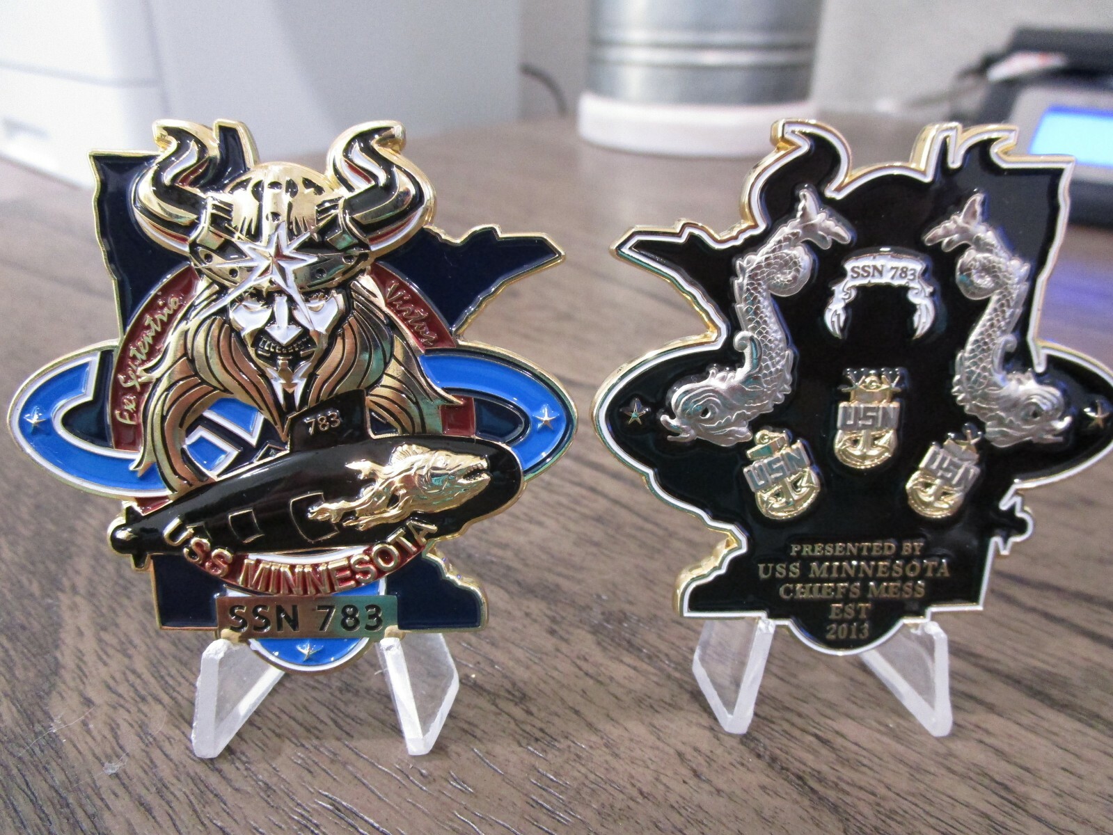 USS Minnesota SSN 783 Chief Petty Officer USN CPO Challenge Coin