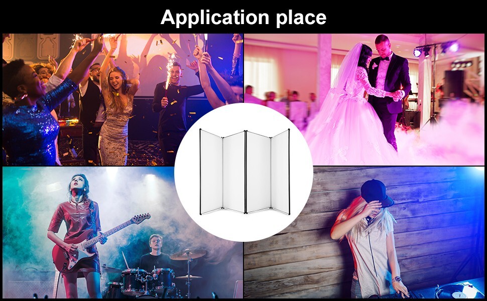 PRORECK DJ Event Booth Facade Foldable Panel Metal Frame Black Portable Bag